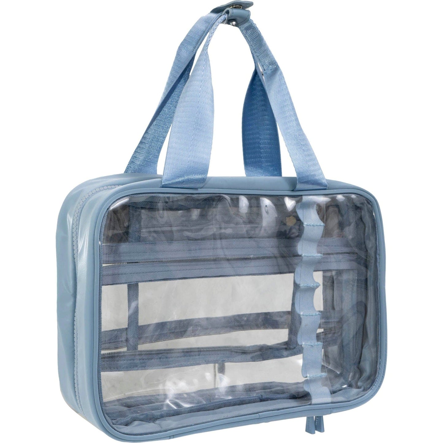 Max Studio Tubular Quilted Nylon Clear Toiletry Bag
