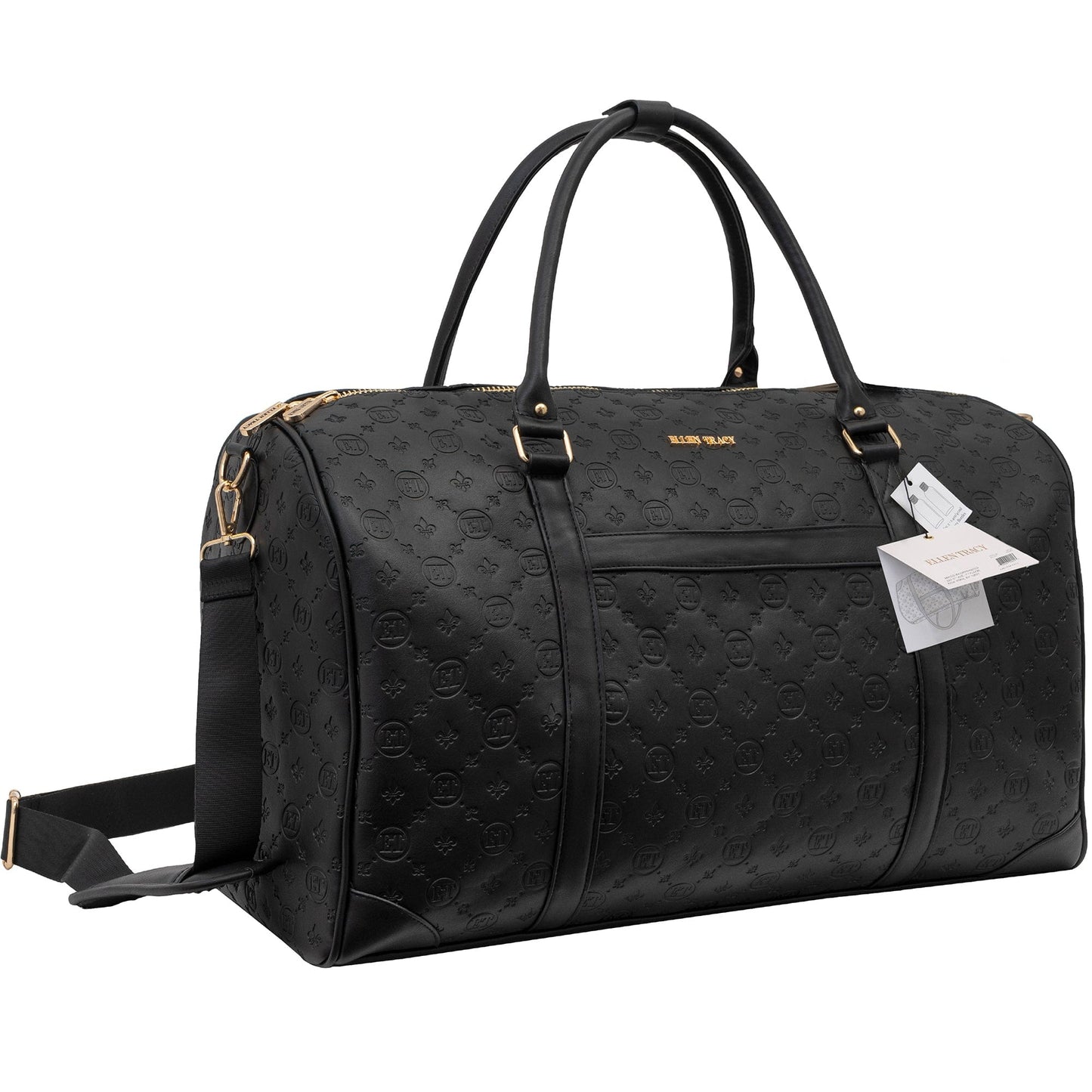 Ellen Tracy 20 Inch Signature Print Embossed Duffel