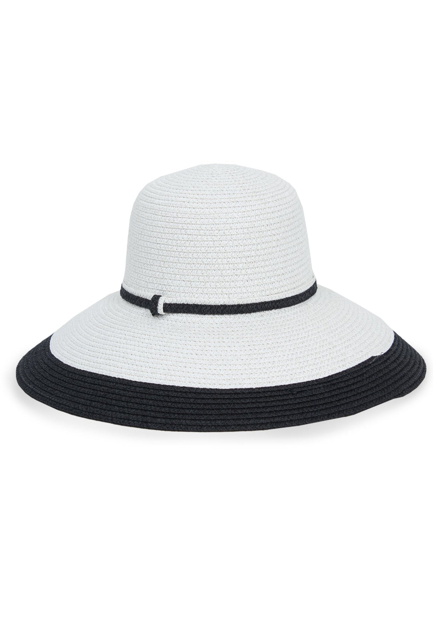 Straw Two-Tone Floppy Hat