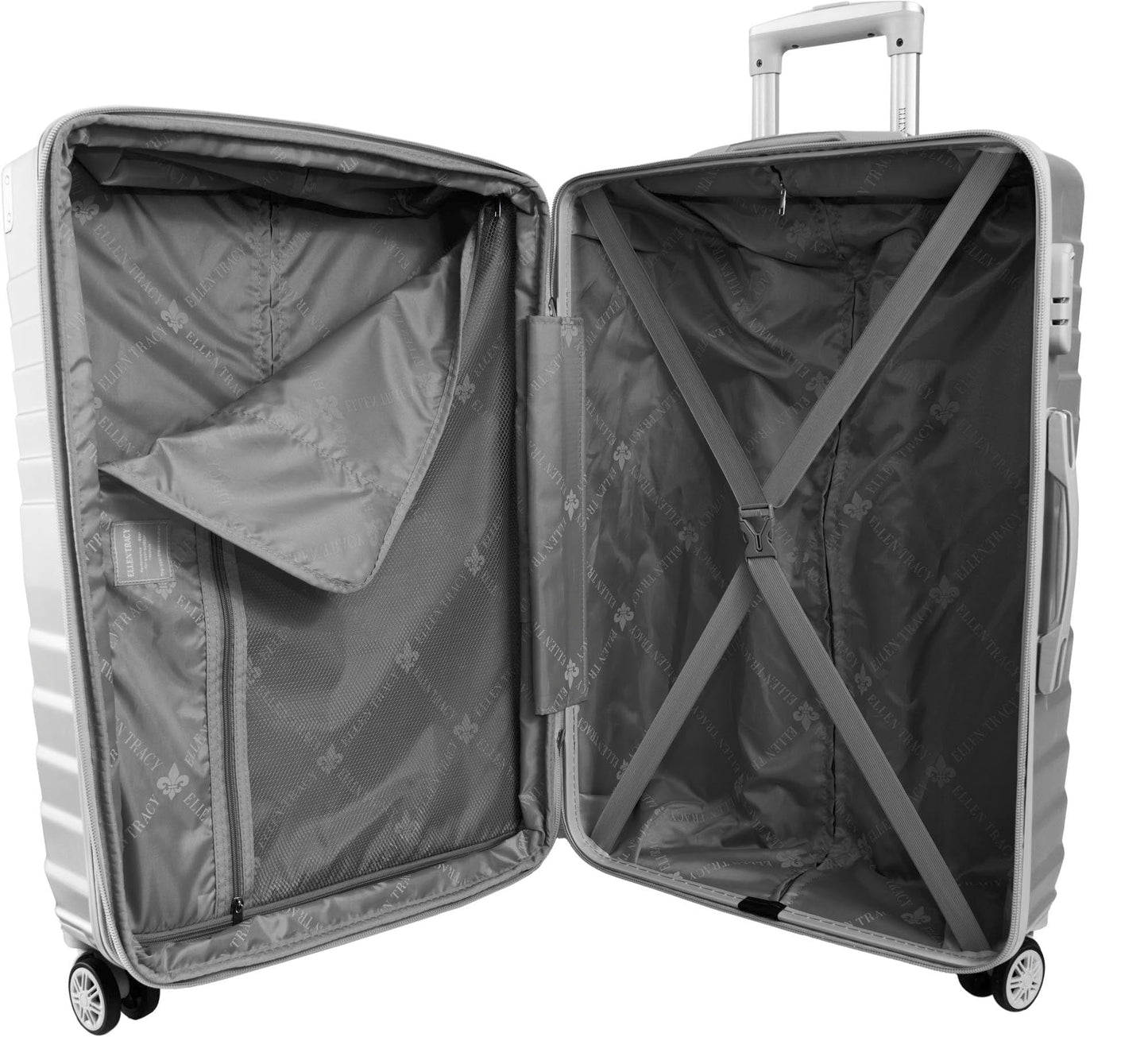 The Legend Ellen Tracy 3 PC Hard Sided Luggage Set – 21", 29", 32" Expandable 8-Wheel Spinners