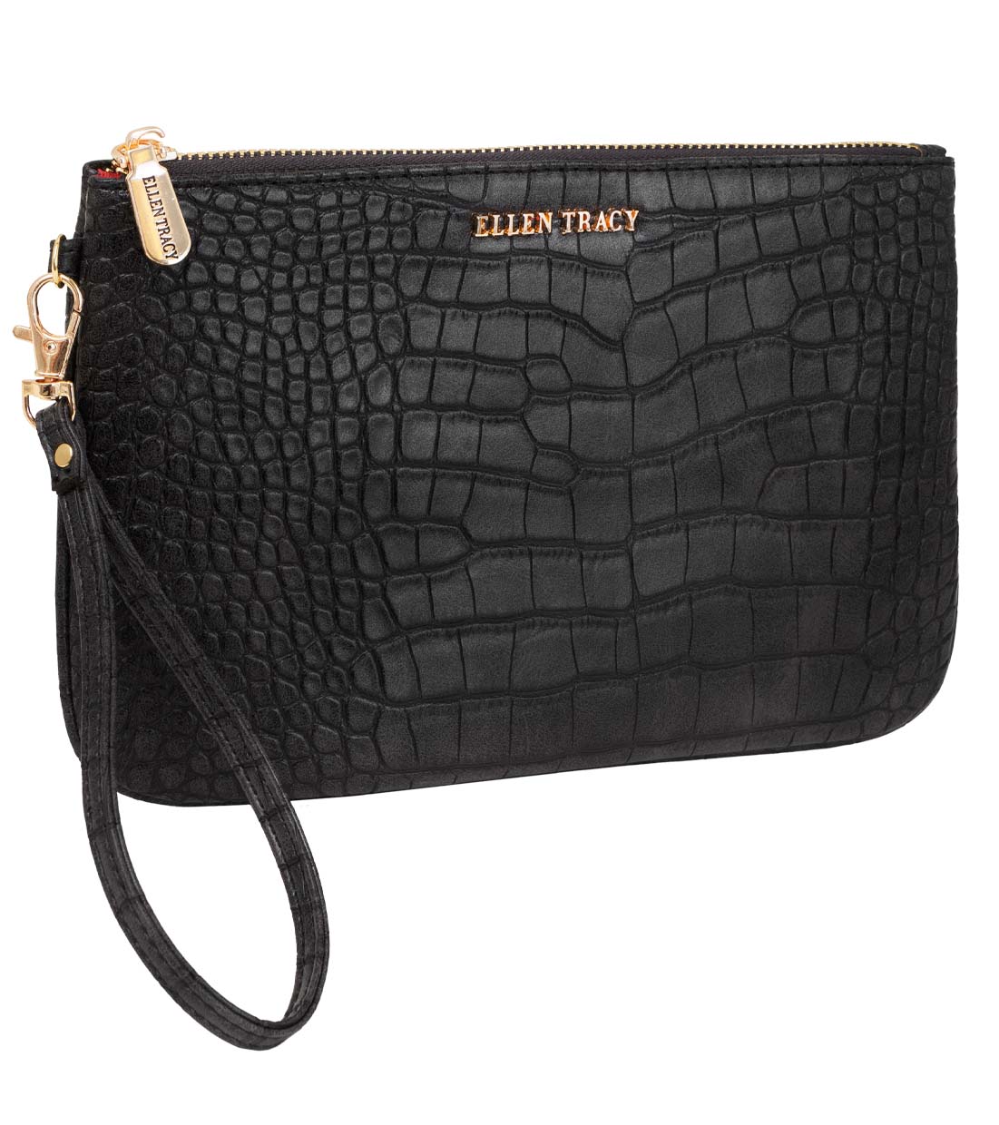 Ellen Tracy Croco Wristlet
