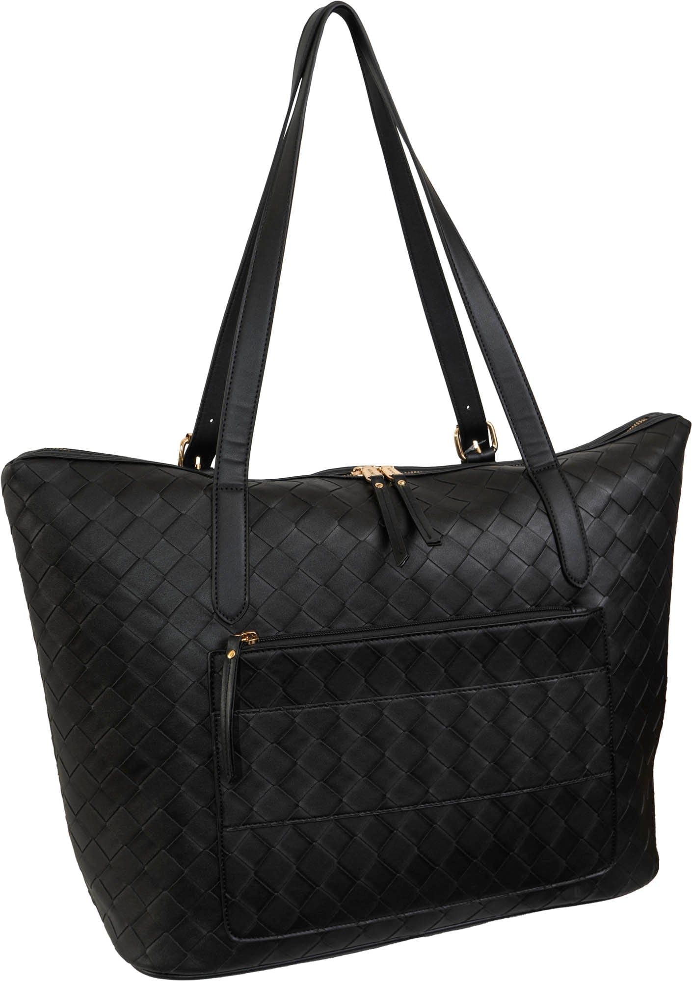 Ellen Tracy 20 Inch Smooth Woven Large Travel Workbook Tote Bag