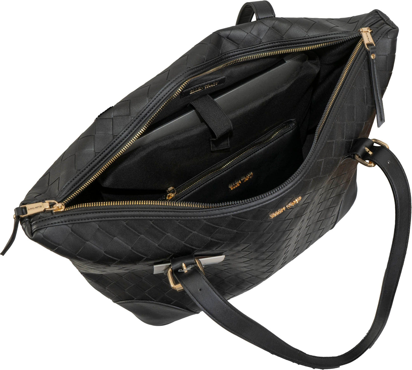 Ellen Tracy 20 Inch Smooth Woven Large Travel Workbook Tote Bag