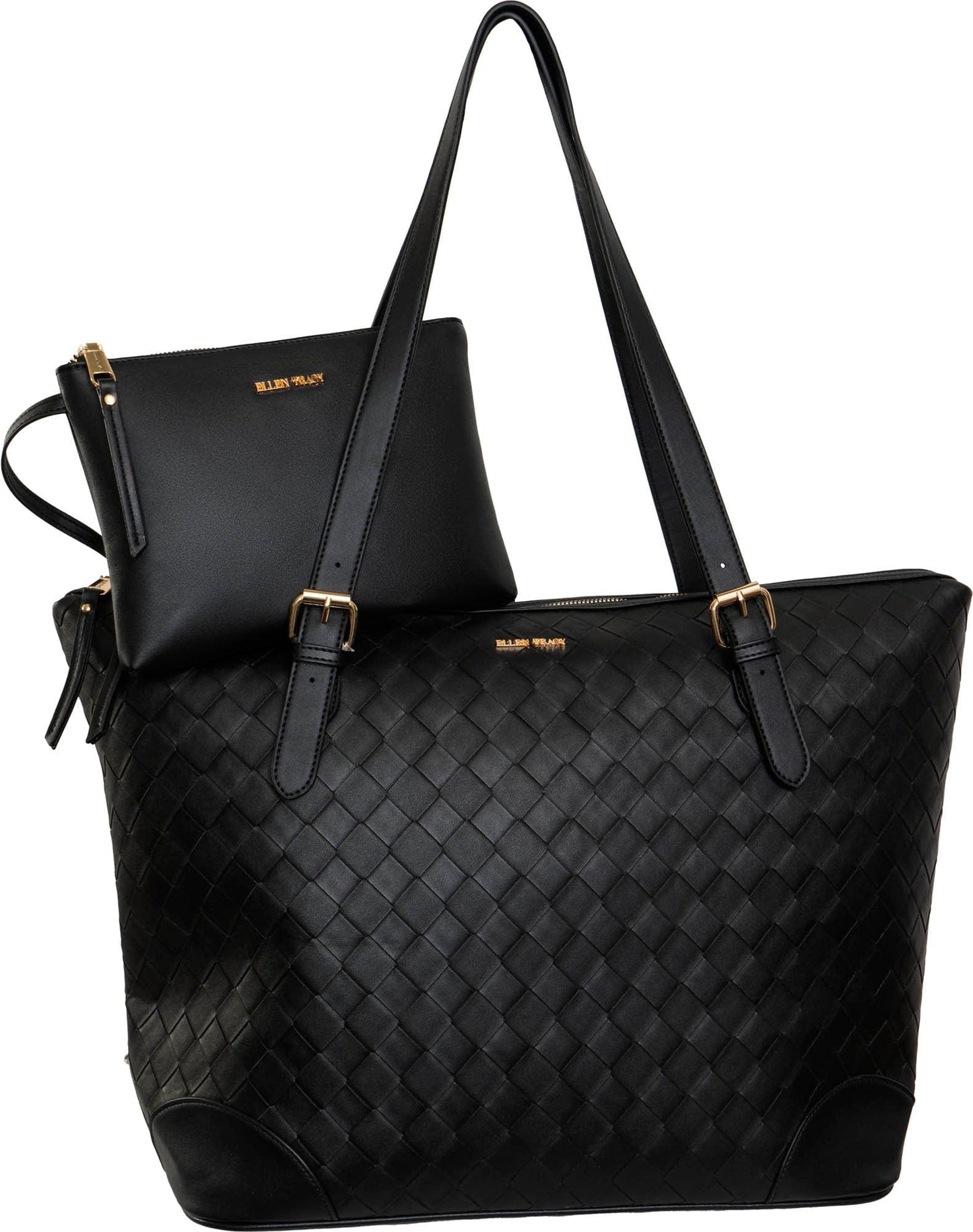 Ellen Tracy 20 Inch Smooth Woven Large Travel Workbook Tote Bag