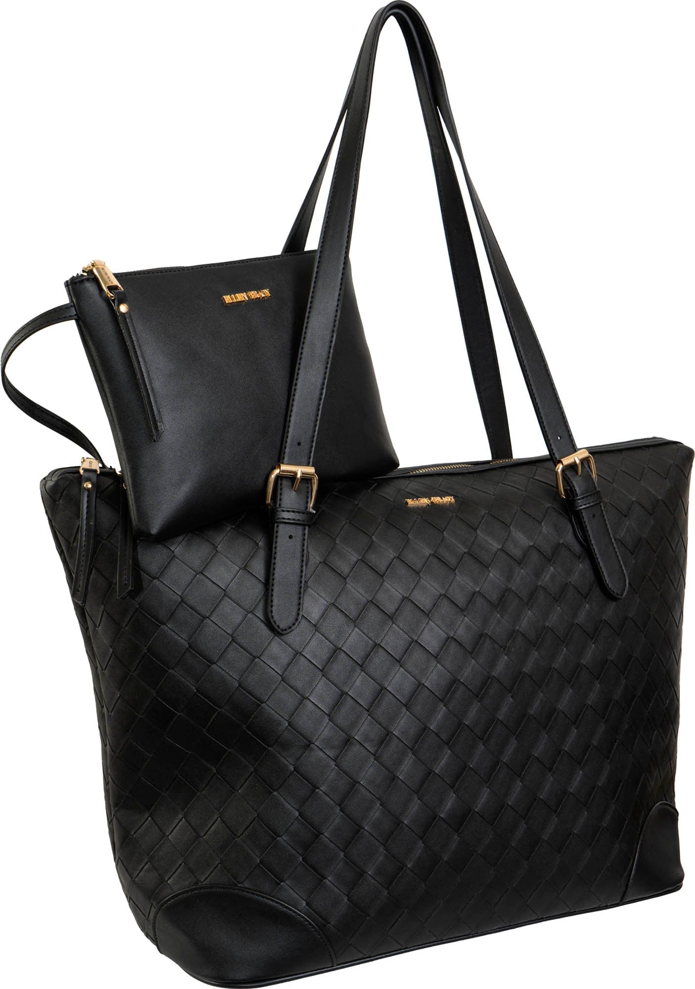 Ellen Tracy 20 Inch Smooth Woven Large Travel Workbook Tote Bag