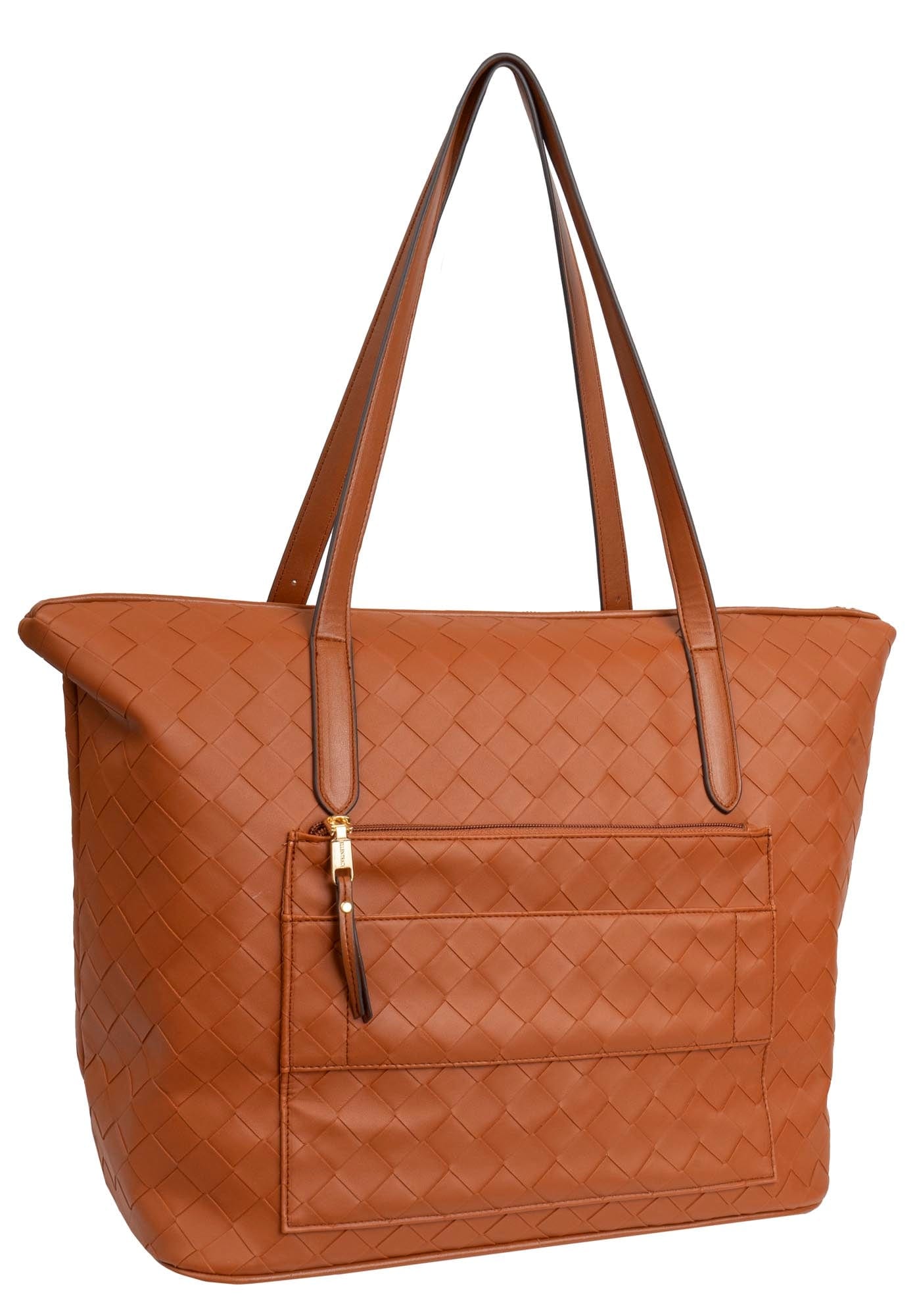 Ellen Tracy 20 Inch Smooth Woven Large Travel Workbook Tote Bag