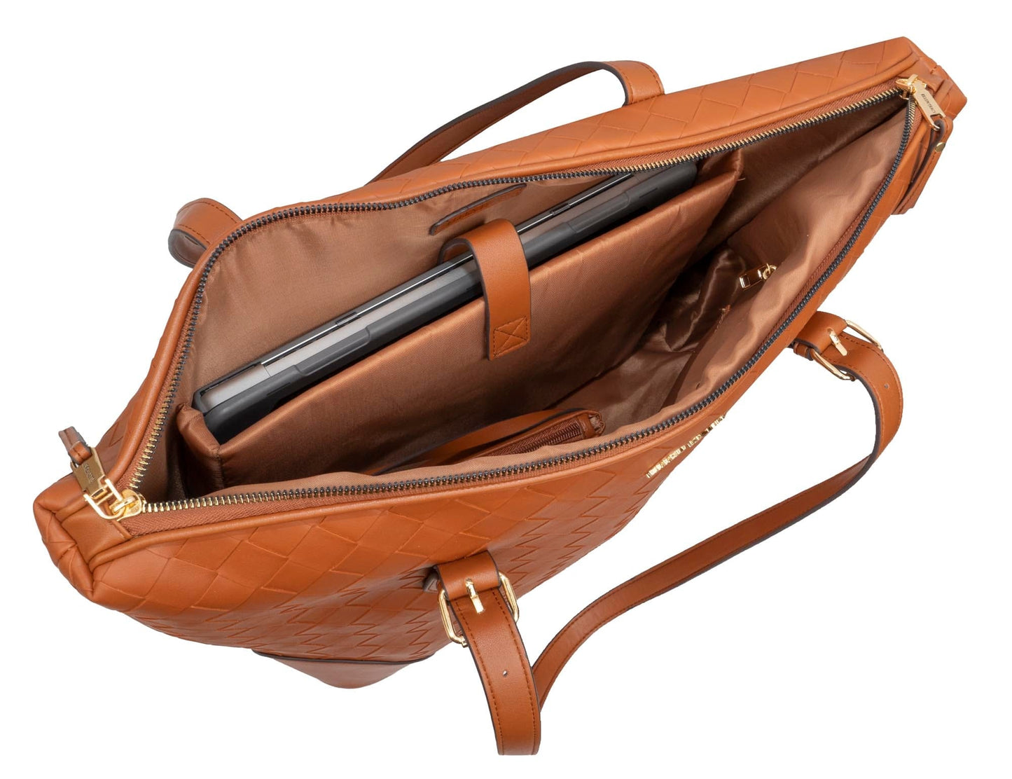Ellen Tracy 20 Inch Smooth Woven Large Travel Workbook Tote Bag