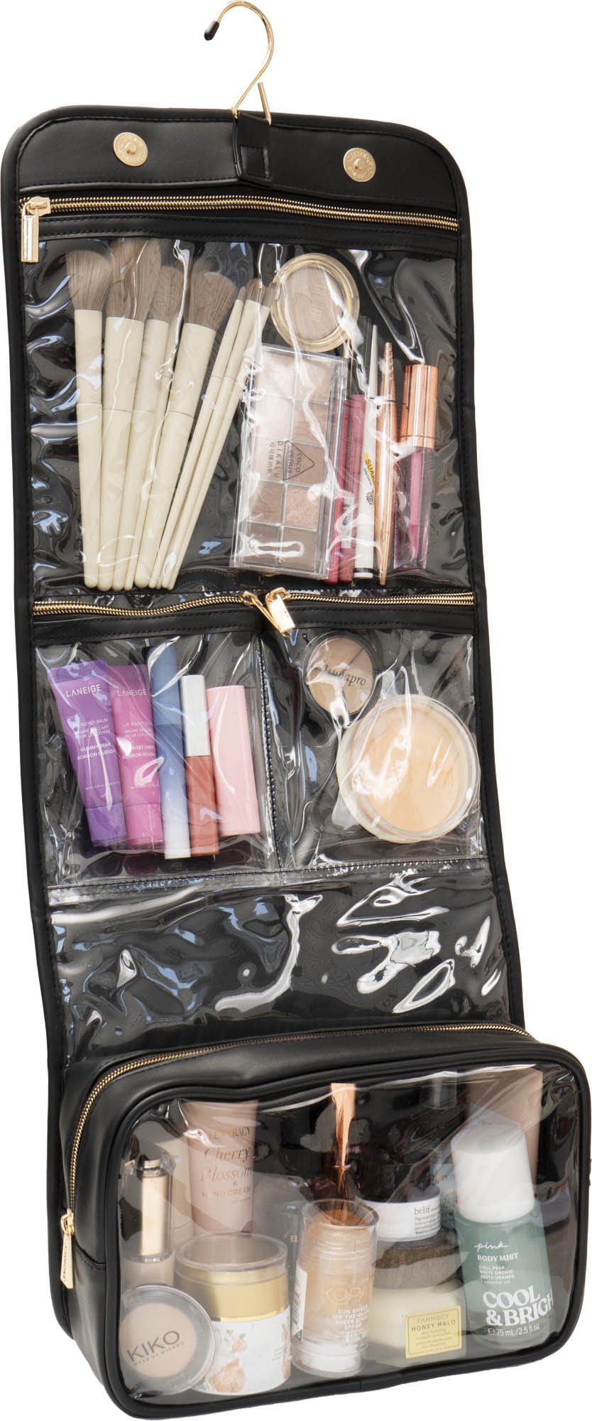 Joan & David Teardrop Quilted Roll Hanging Toiletry Organizer Bag