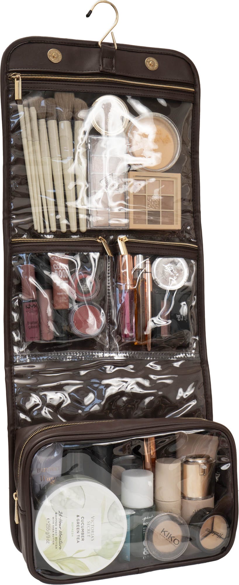 Joan & David Teardrop Quilted Roll Hanging Toiletry Organizer Bag