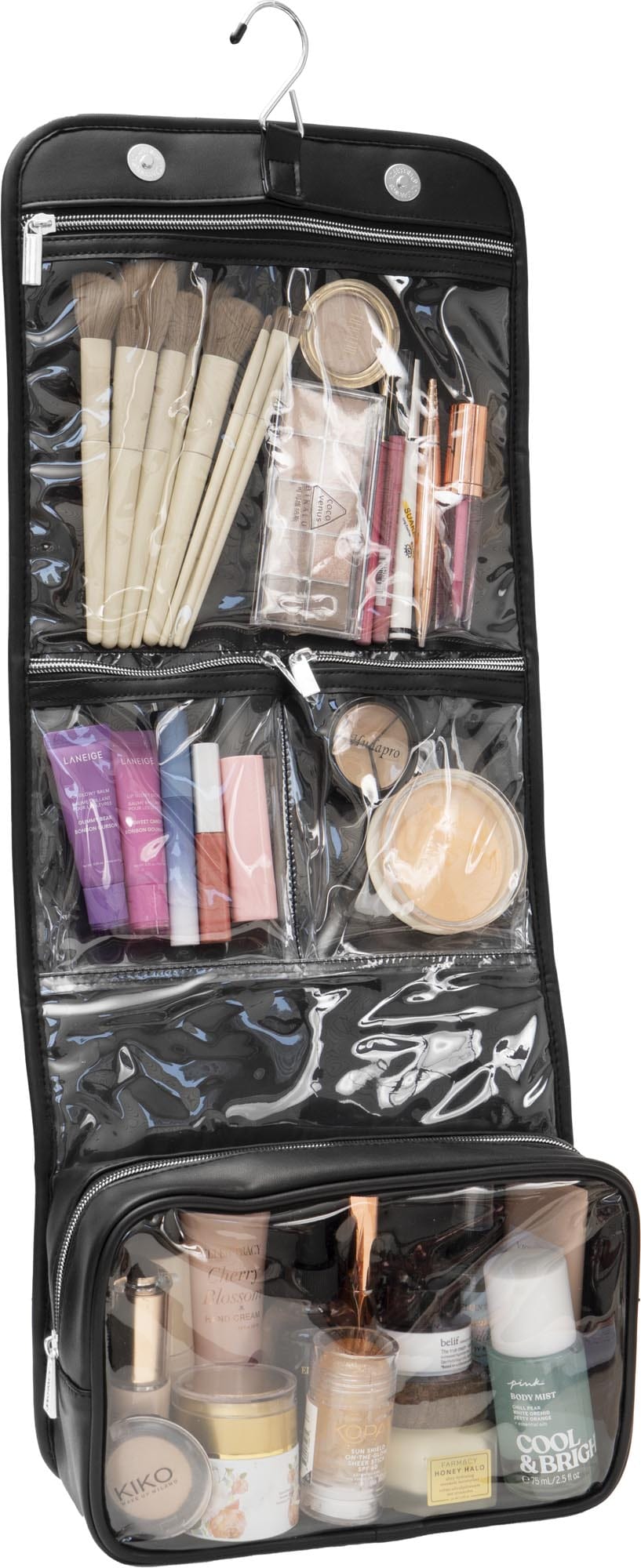 Joan & David Triangle Quilted Roll Hanging Toiletry Organizer Bag