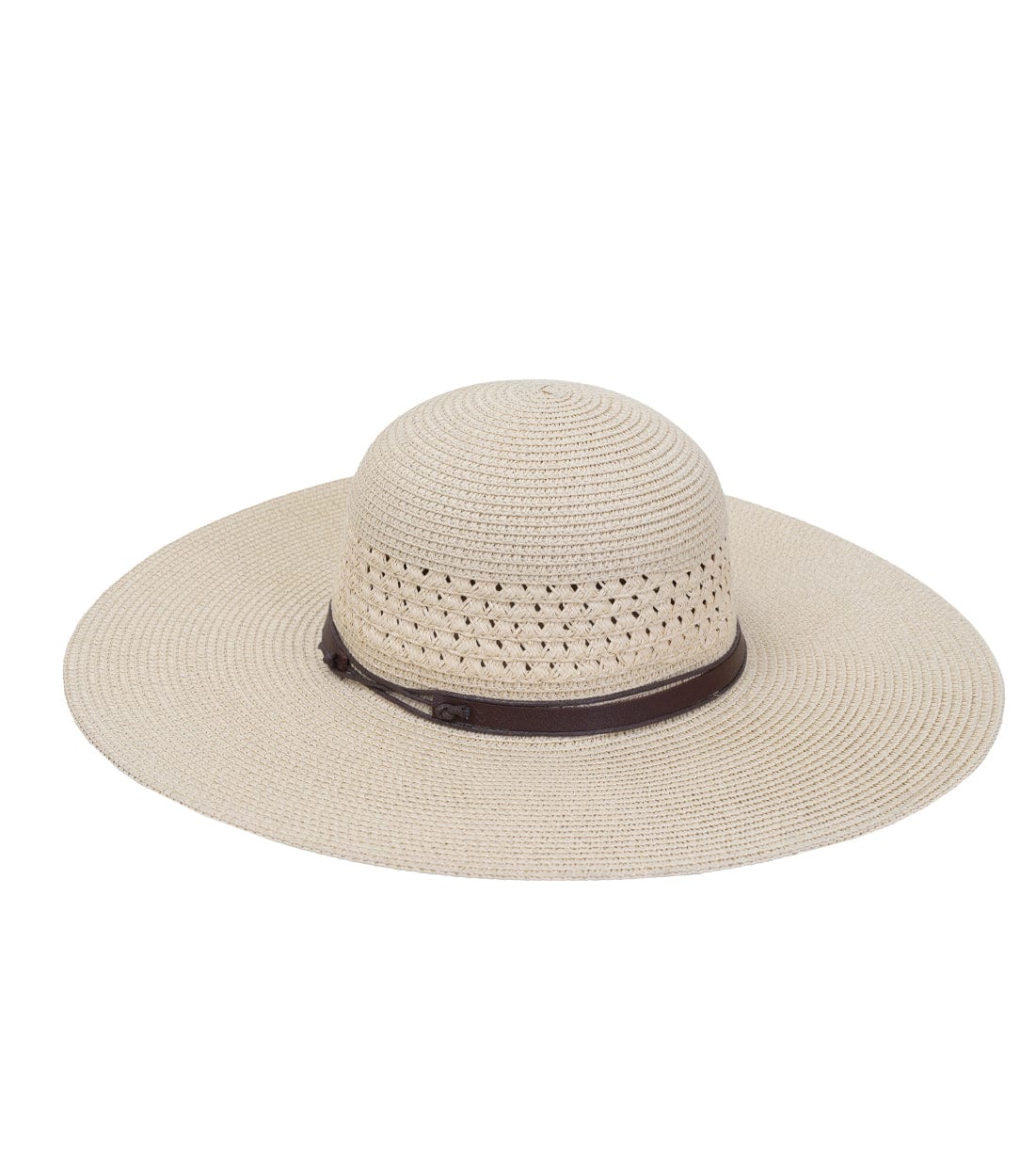 Max Studio Eyelet Straw Floppy
