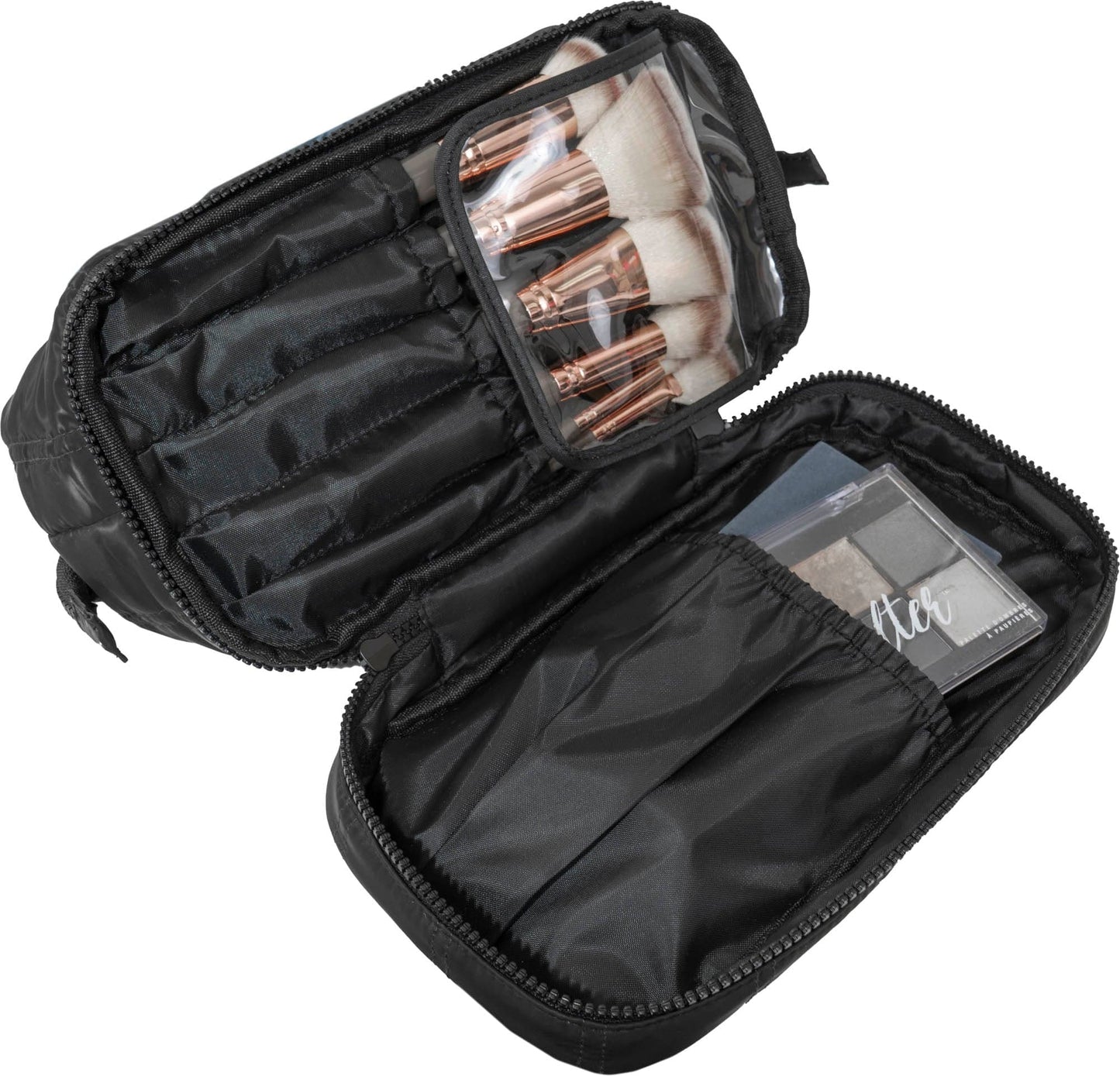 Max Studio Tubular Quilted Nylon Toiletry Pouch