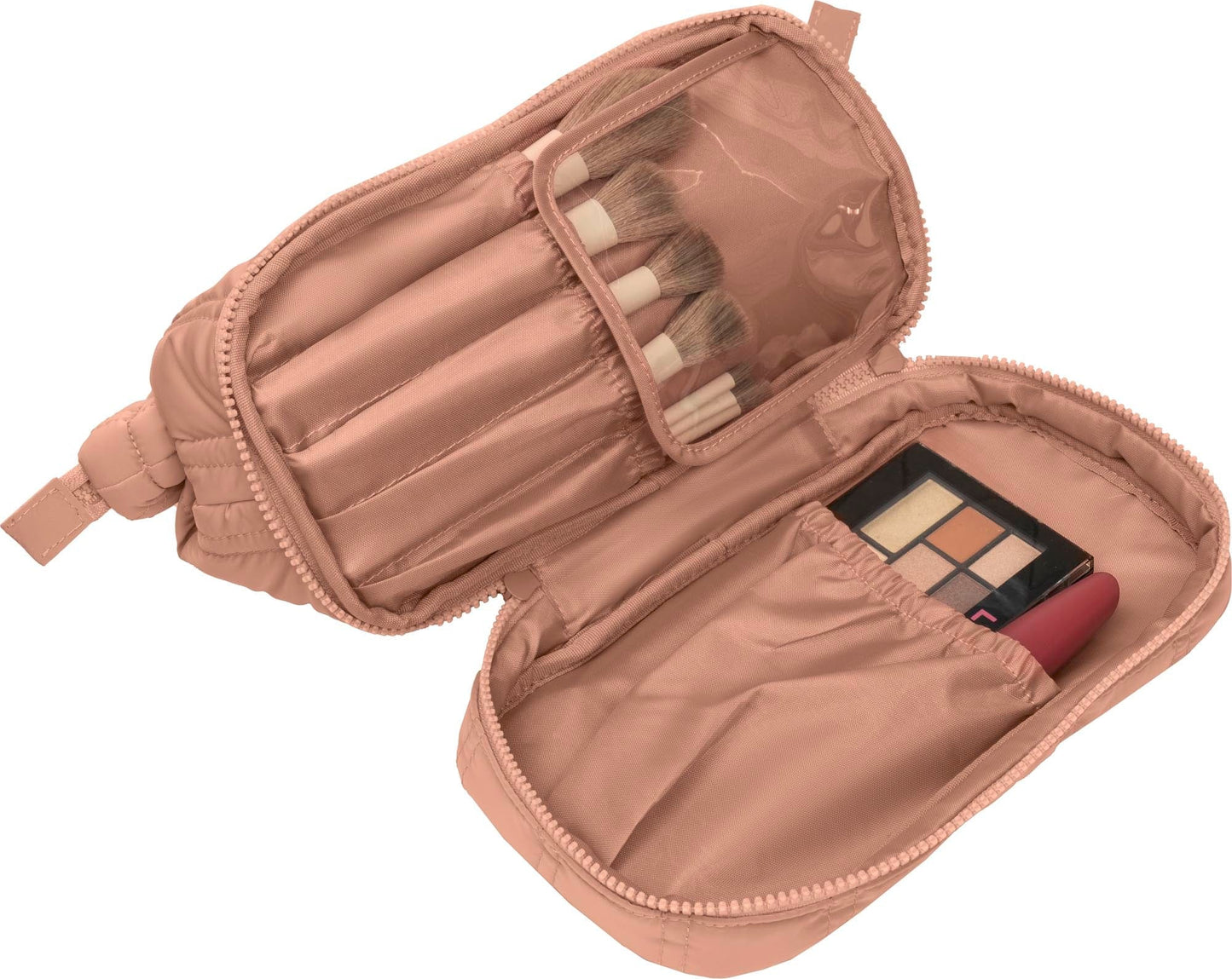 Max Studio Tubular Quilted Nylon Toiletry Pouch