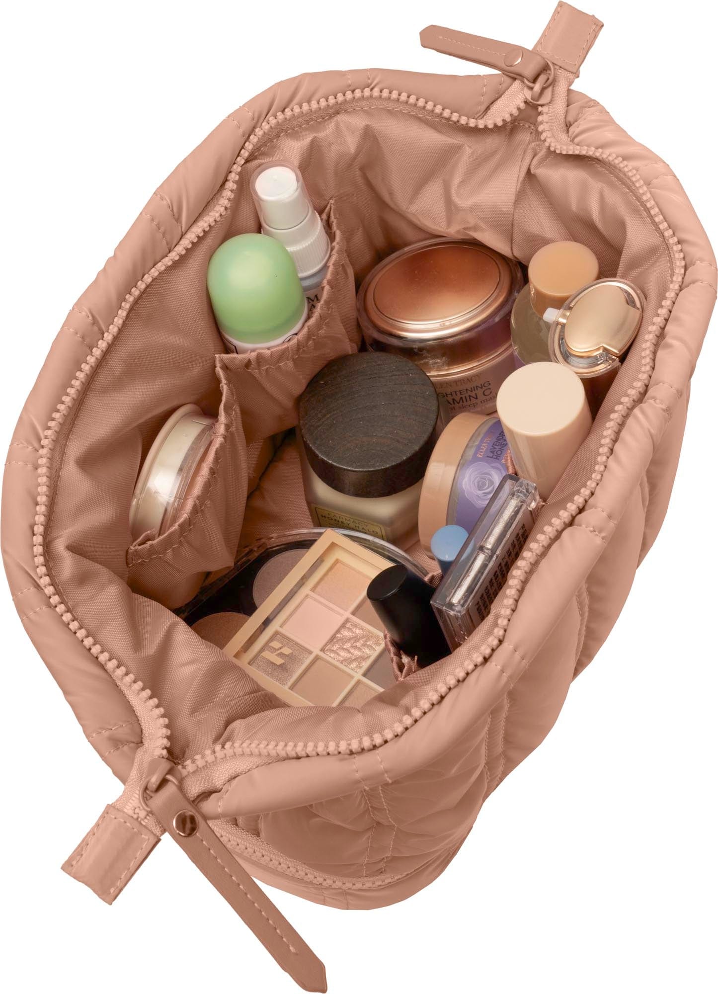 Max Studio Tubular Quilted Nylon Toiletry Pouch