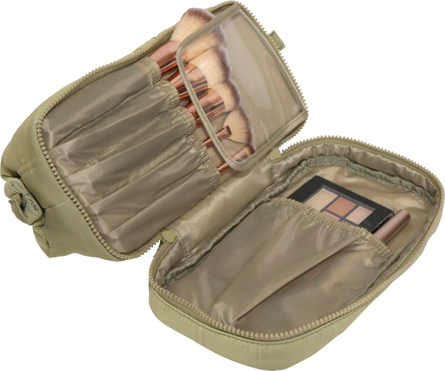 Max Studio Tubular Quilted Nylon Toiletry Pouch