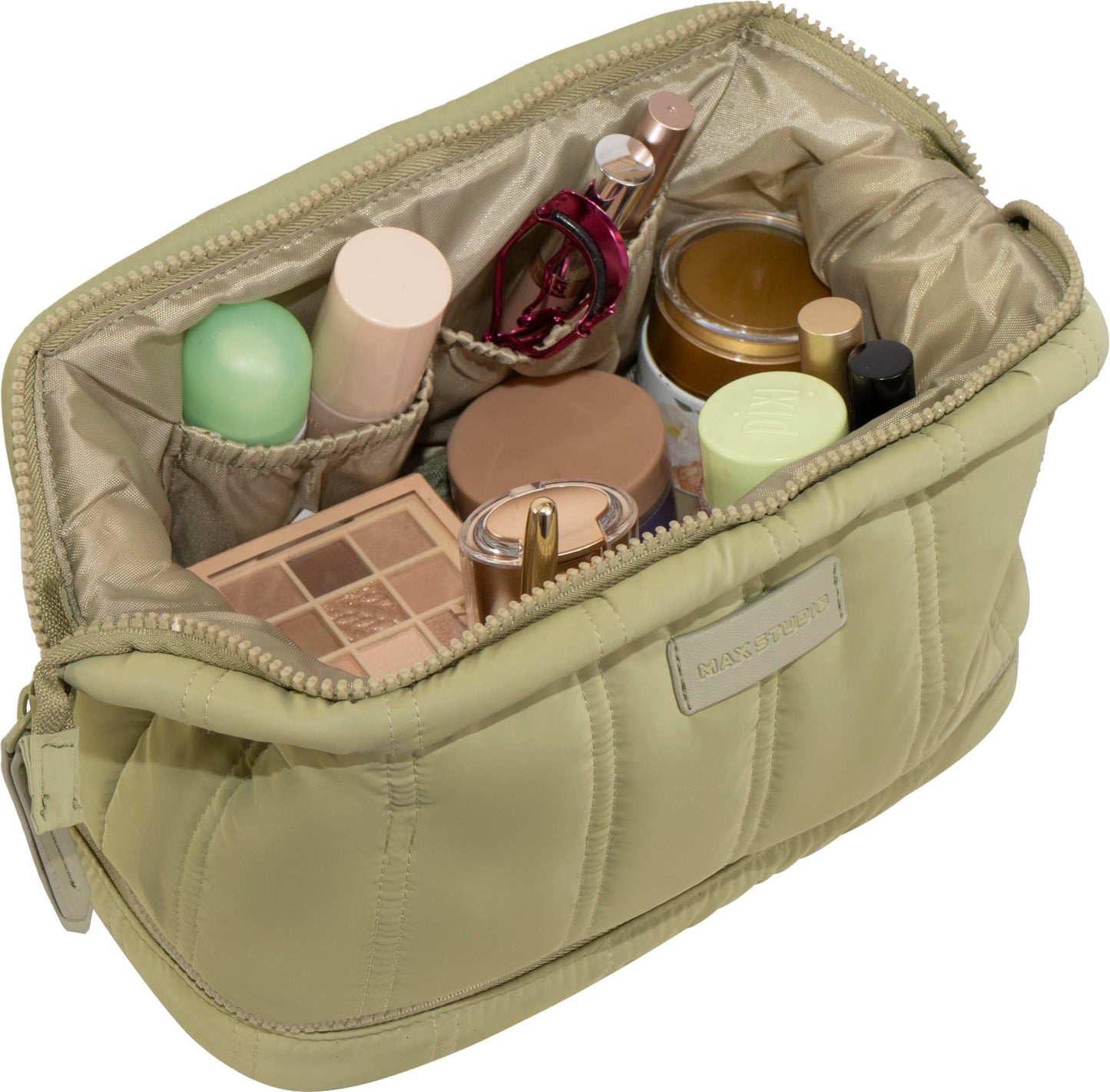 Max Studio Tubular Quilted Nylon Toiletry Pouch