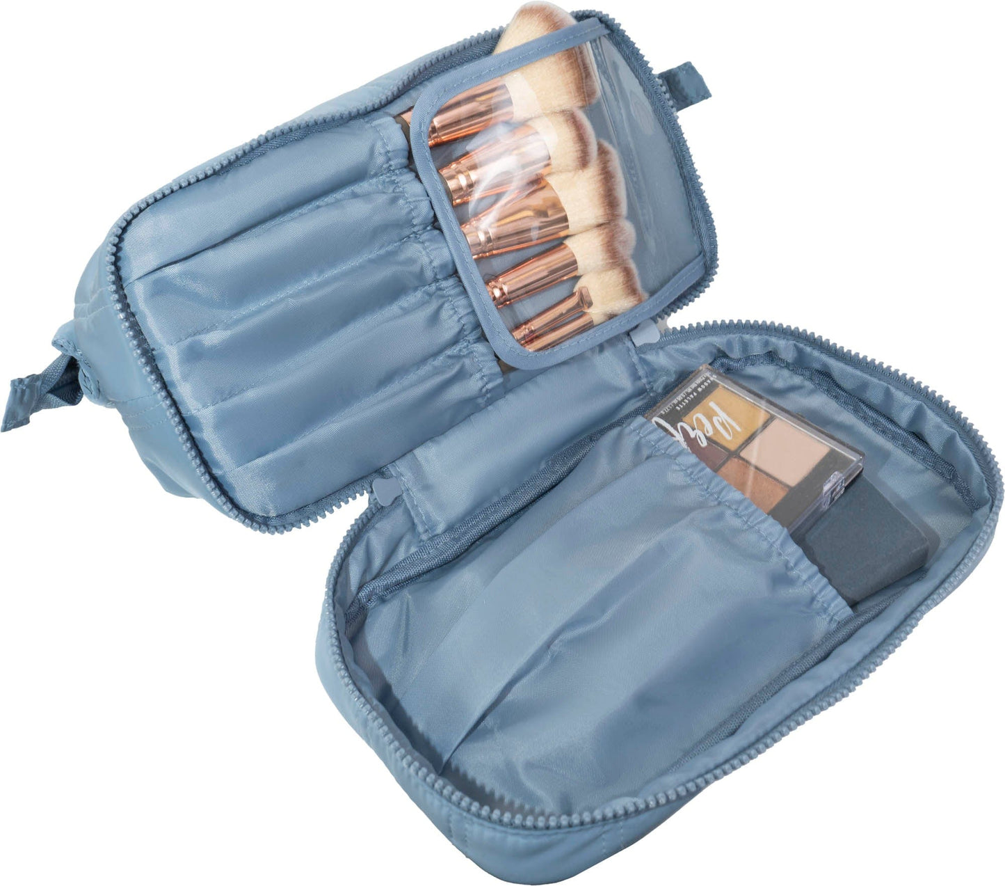 Max Studio Tubular Quilted Nylon Toiletry Pouch