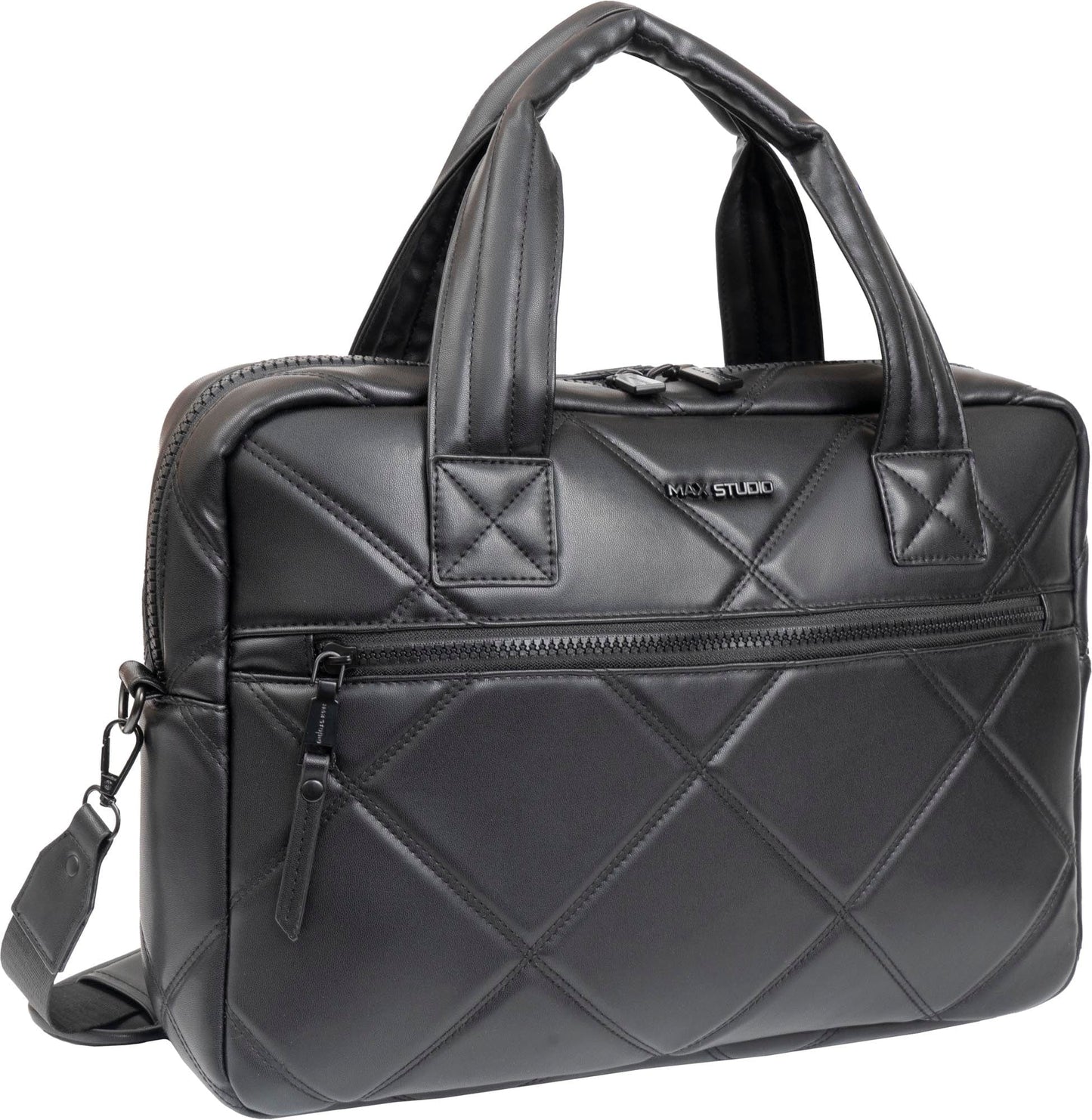 Max Studio 21 Inch Large Lamby Diamond Quilted Laptop Bag