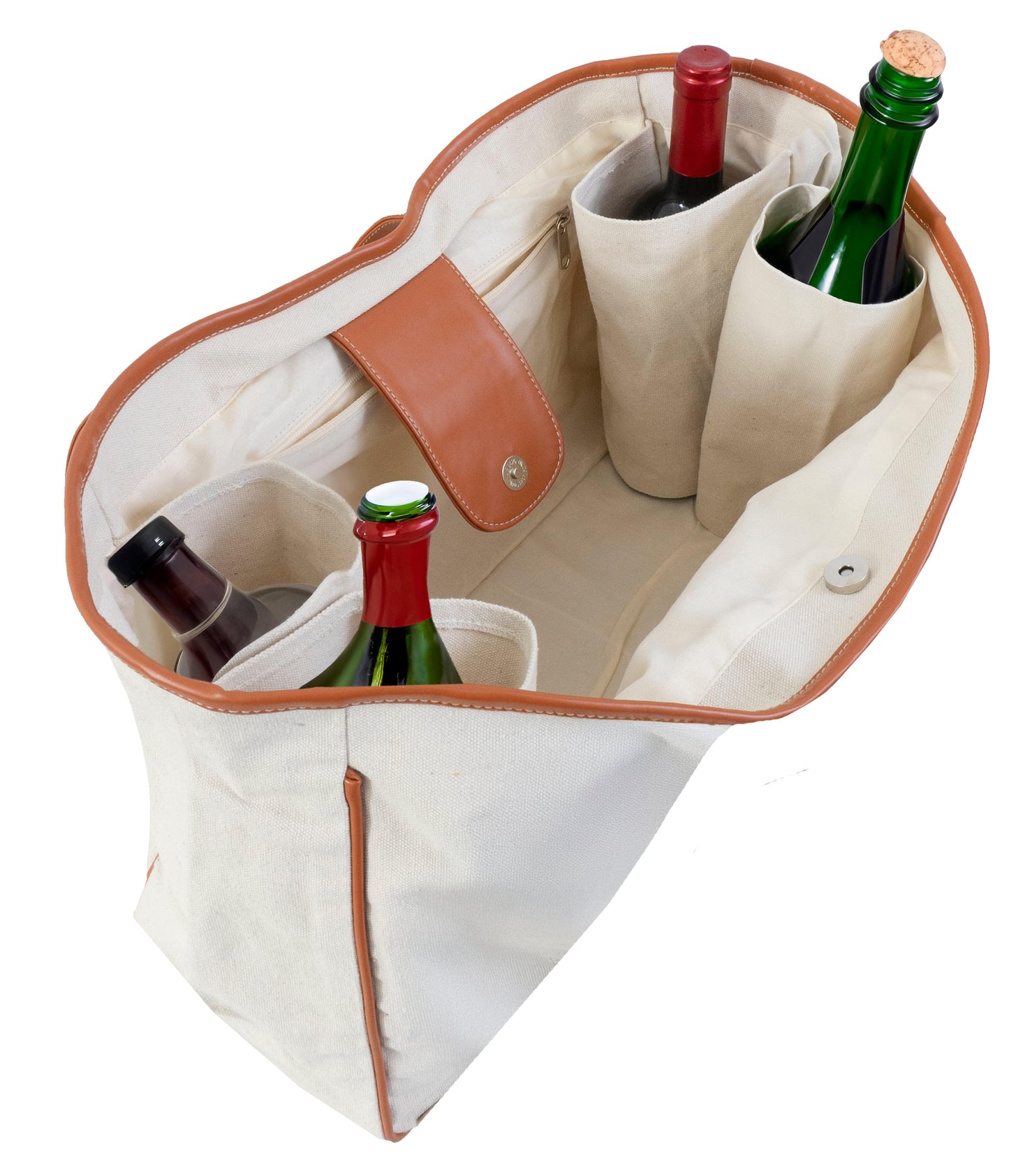Magid Canvas Wine Tote "LIFE'S A BEACH START WINE-ING"