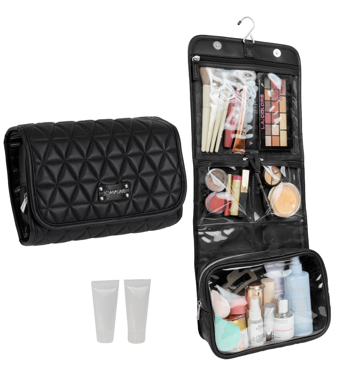 Joan & David Triangle Quilted Roll Hanging Toiletry Organizer Bag