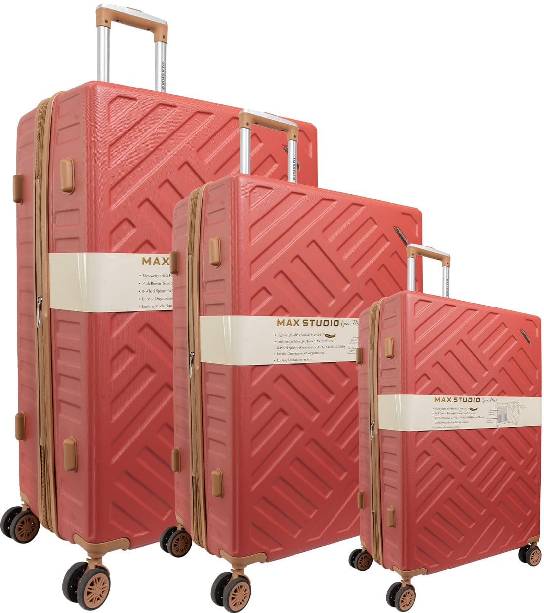 Max Studio ABS 3-Piece Luggage Set Franklin Collection