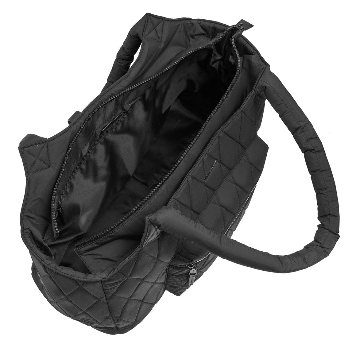 Max Studio 20 Inch Large Nylon Diamond Quilted Front Pocket Duffle Bag