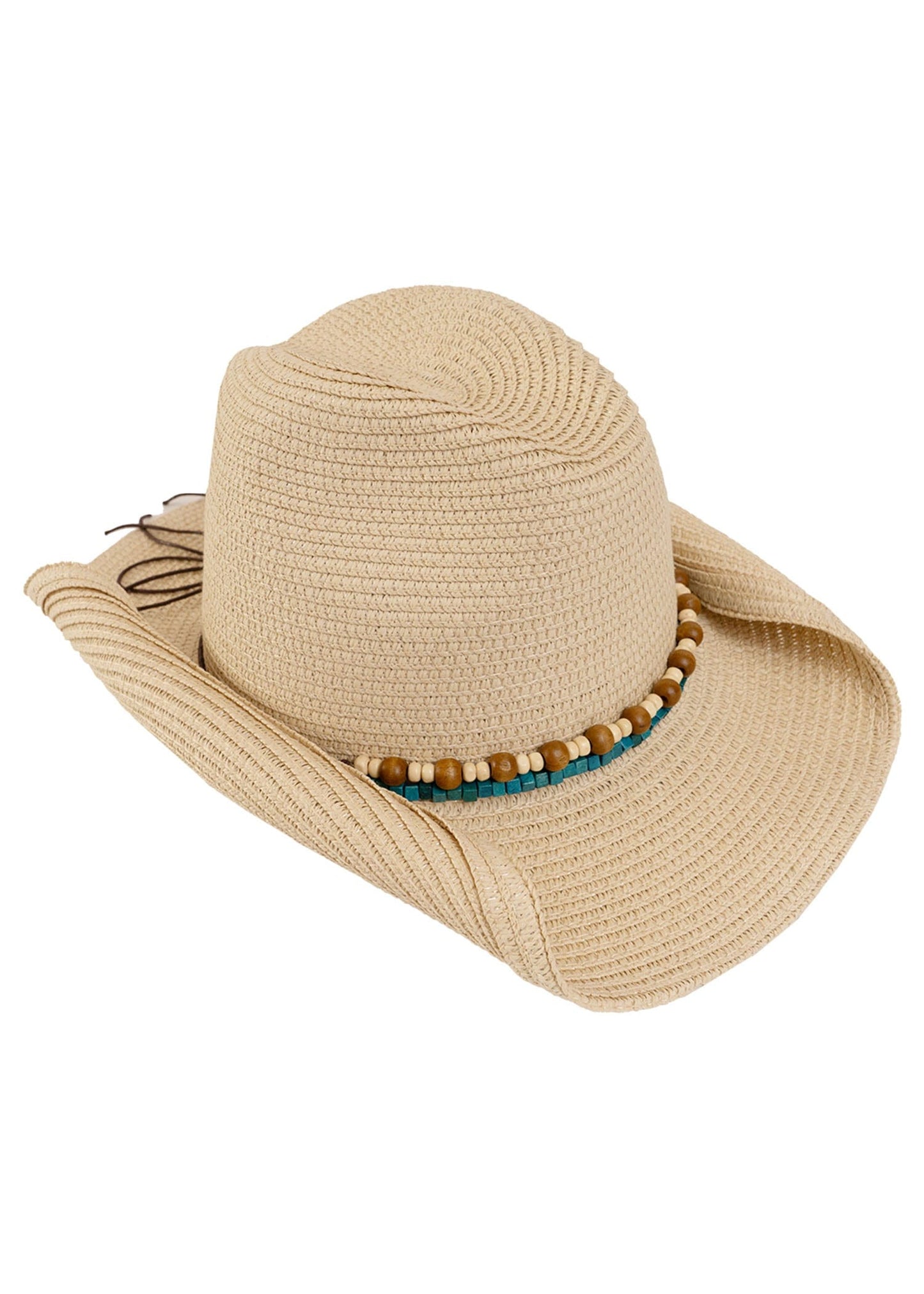 Magid Beaded Straw Cowboy Hat