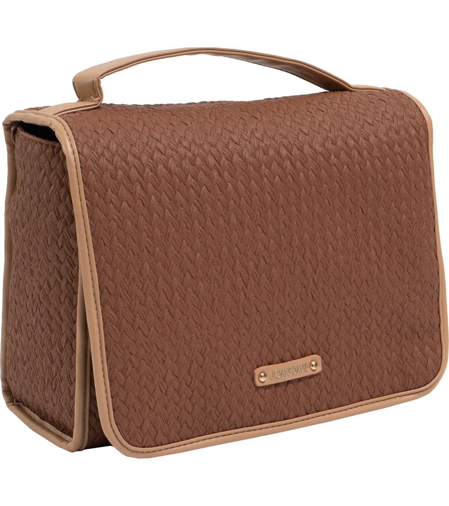 Joan and David The Woven PU Top Handle Hanging Toiletry Case