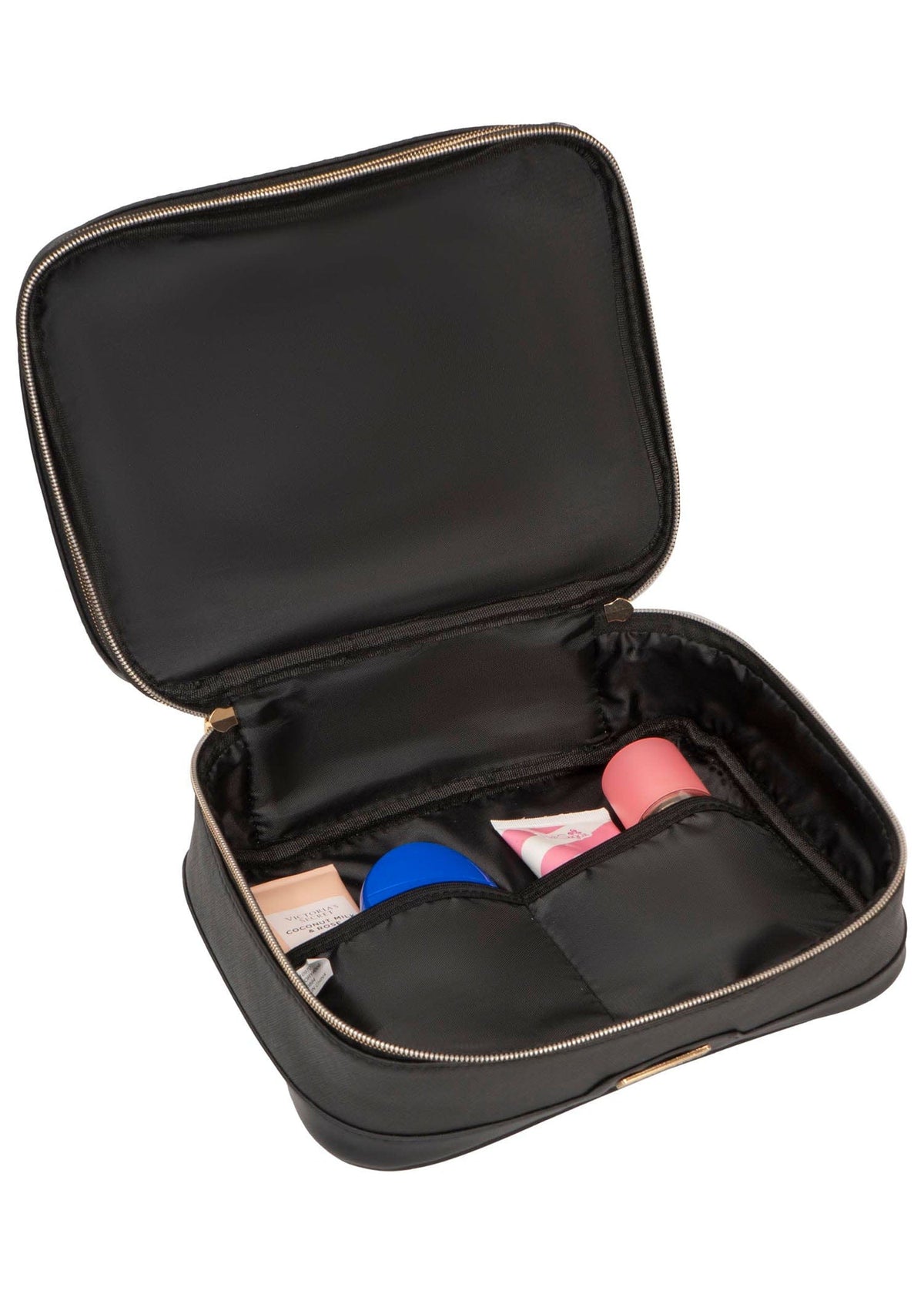 Joan & David Top Handle Saffiano Train Case Cosmetic Bag