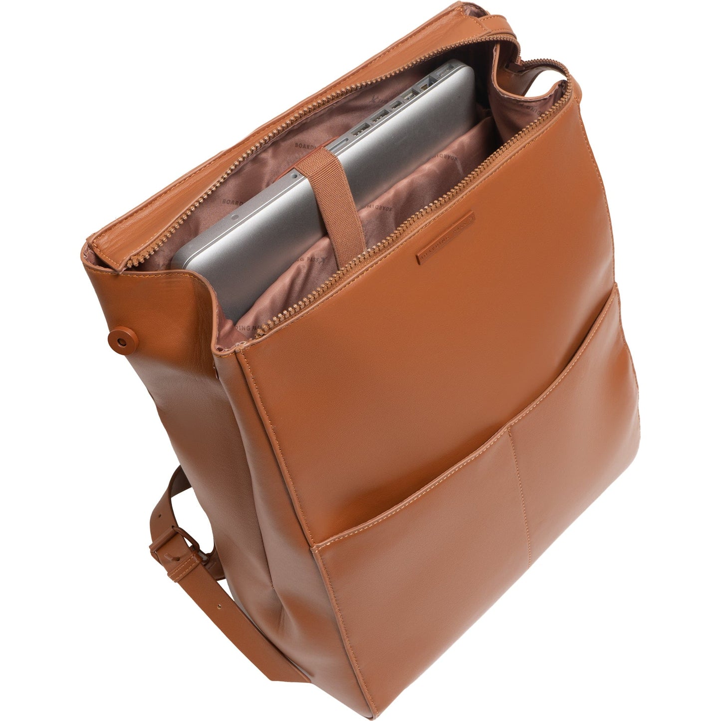 The Verona Vegan Vachetta Leather Square Backpack