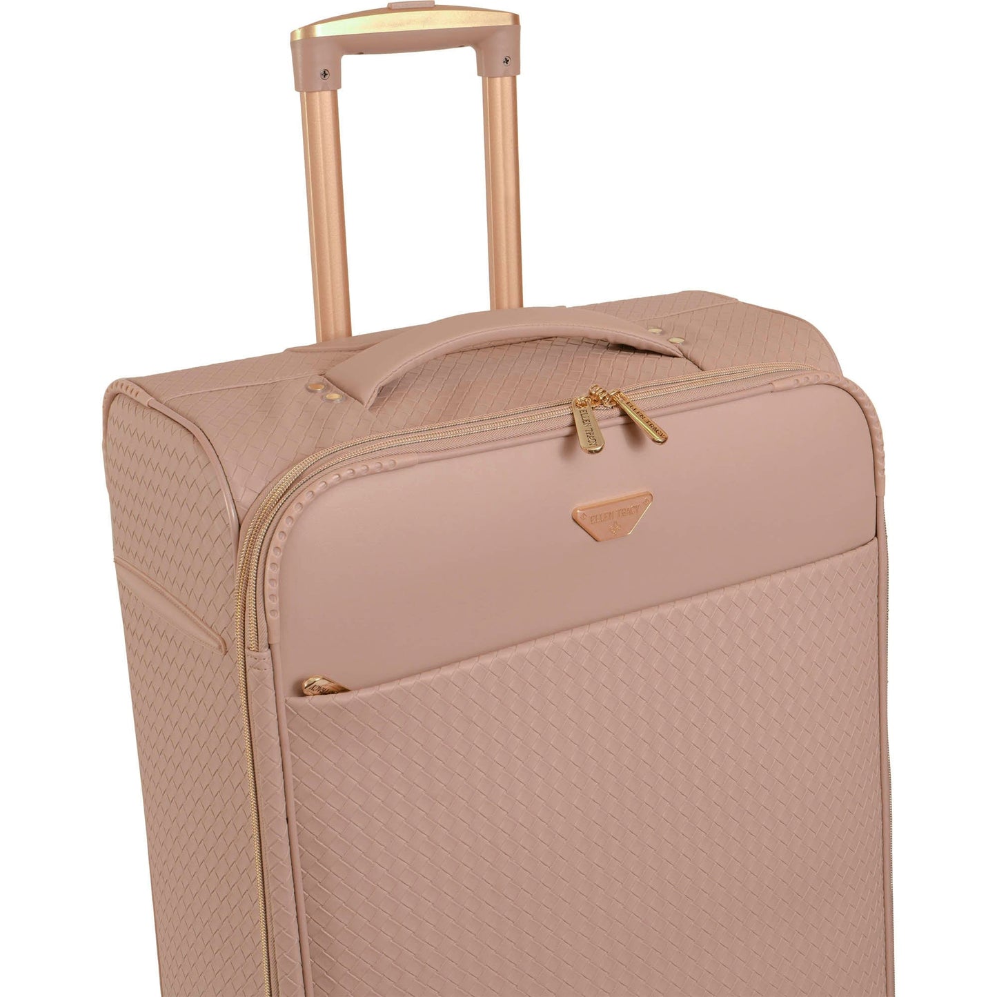 Ellen Tracy 3 PC Soft Sided Woven Faux Leather Luggage Set – 21", 29", 32" Expandable 8-Wheel Spinners