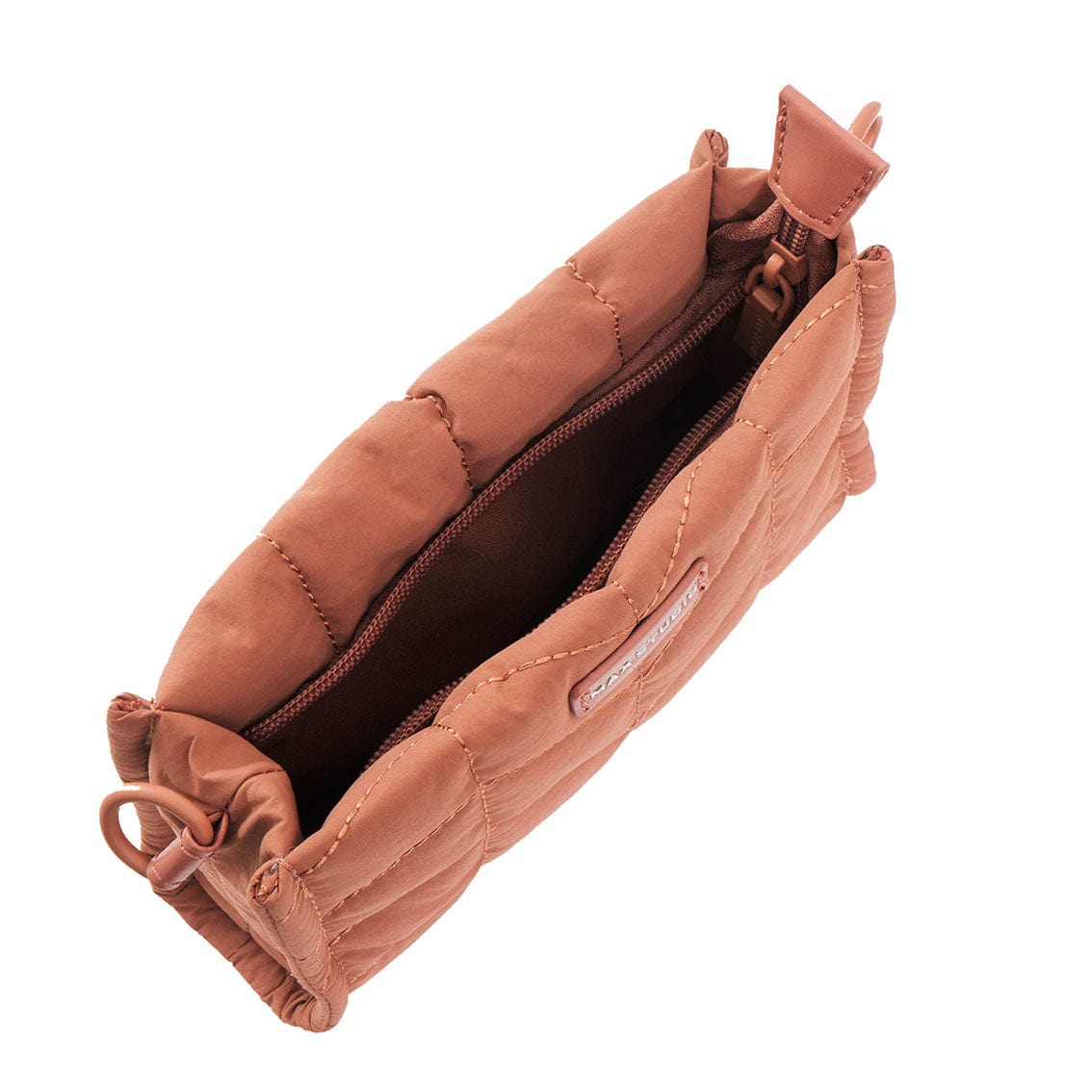 Max Studio Matte Puffer Nylon Chevron Quilted East West Tote