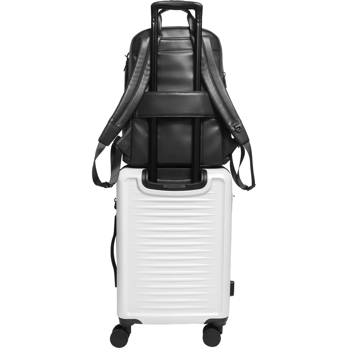 The Verona Vegan Vachetta Leather Backpack- Black