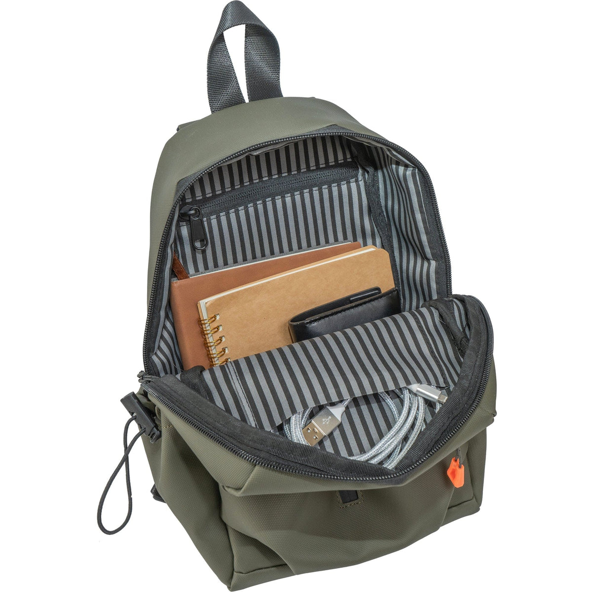 The Ashland | 16-In Textured Tarpaulin Crossbody Sling Bag