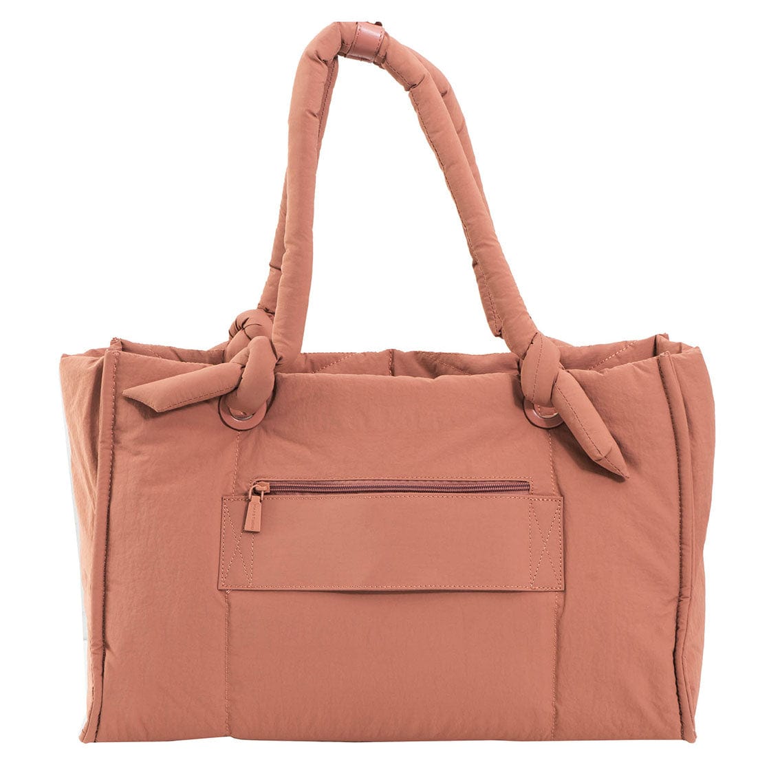 Max Studio Matte Puffer Nylon Chevron Quilted East West Tote