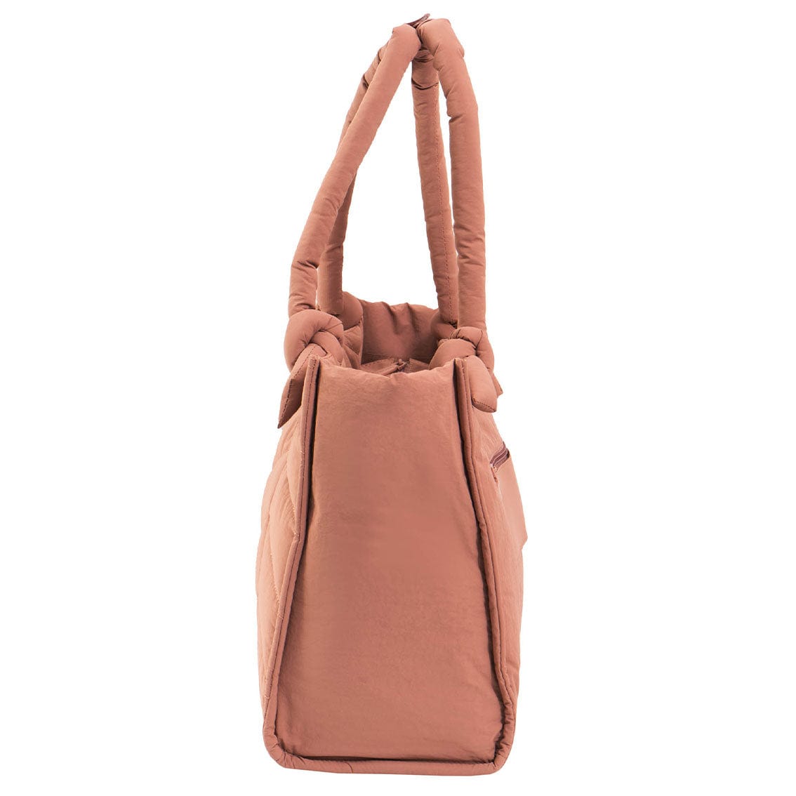 Max Studio Matte Puffer Nylon Chevron Quilted East West Tote