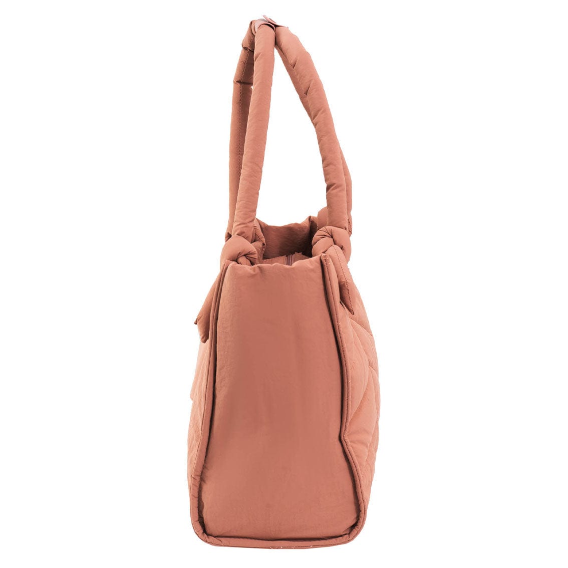 Max Studio Matte Puffer Nylon Chevron Quilted East West Tote