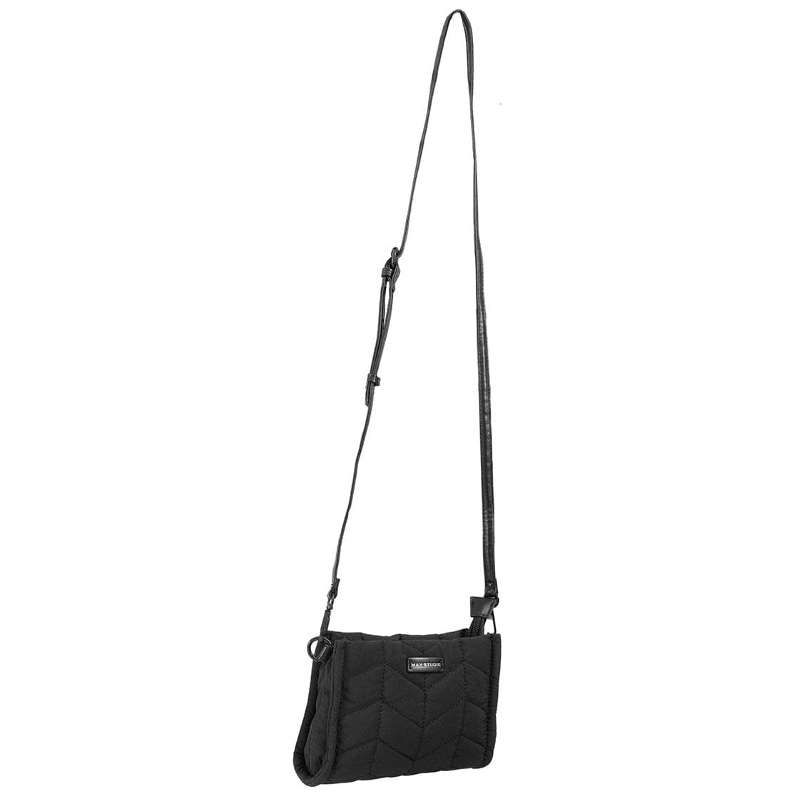 Max Studio Matte Puffer Nylon Chevron Quilted East West Tote