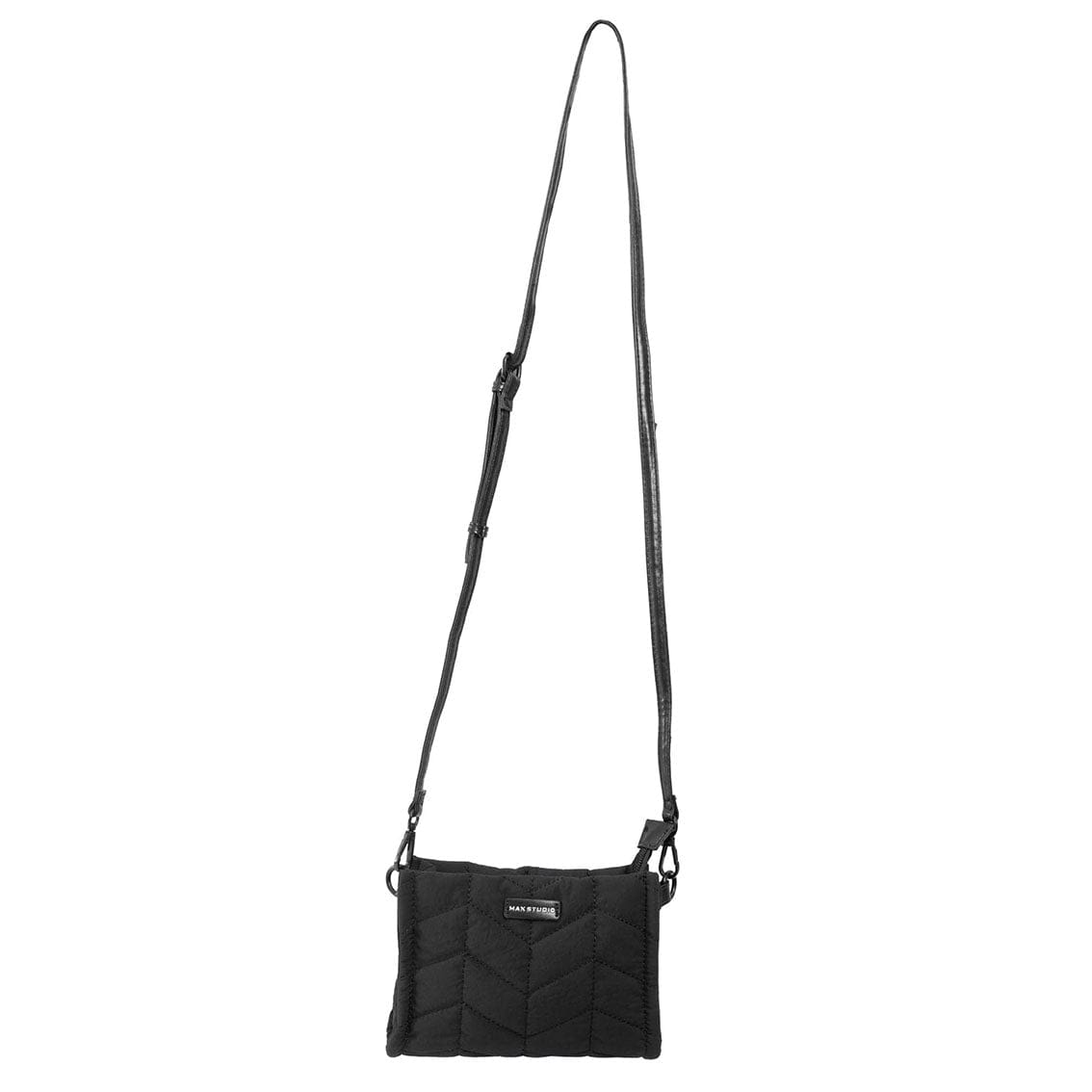Max Studio Matte Puffer Nylon Chevron Quilted East West Tote