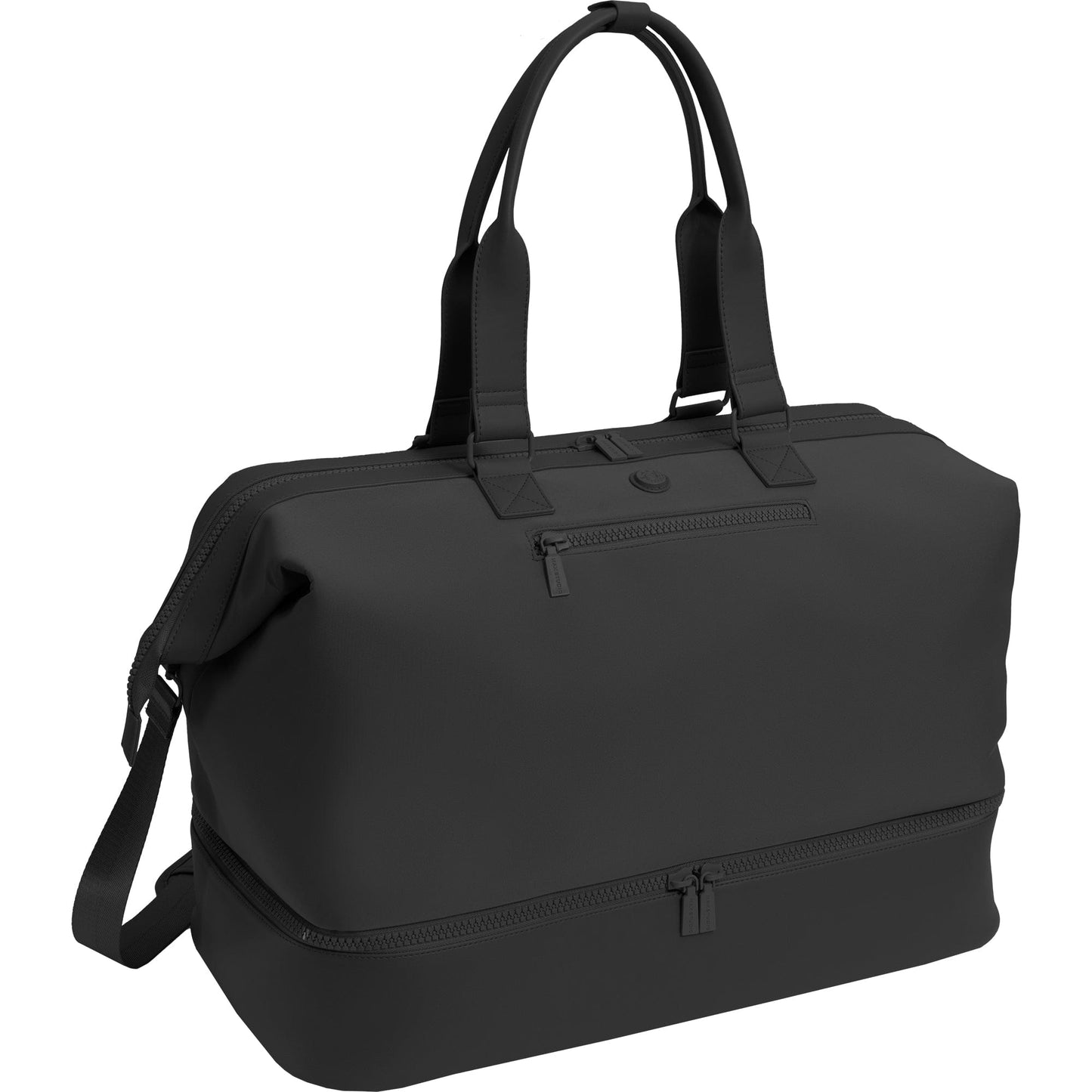 Max Studio Sport Nylon & Faux Leather Drop Bottom Duffel Bag