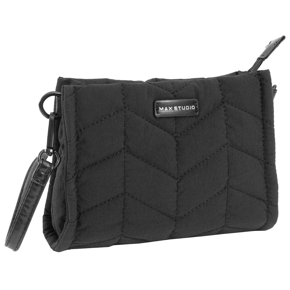 Max Studio Matte Puffer Nylon Chevron Quilted East West Tote