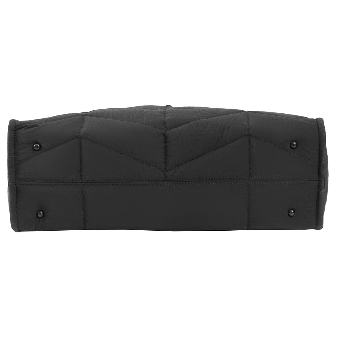 Max Studio Matte Puffer Nylon Chevron Quilted East West Tote