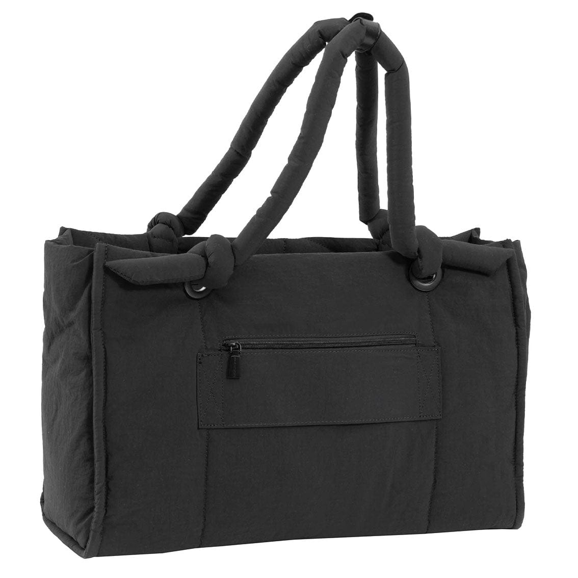 Max Studio Matte Puffer Nylon Chevron Quilted East West Tote