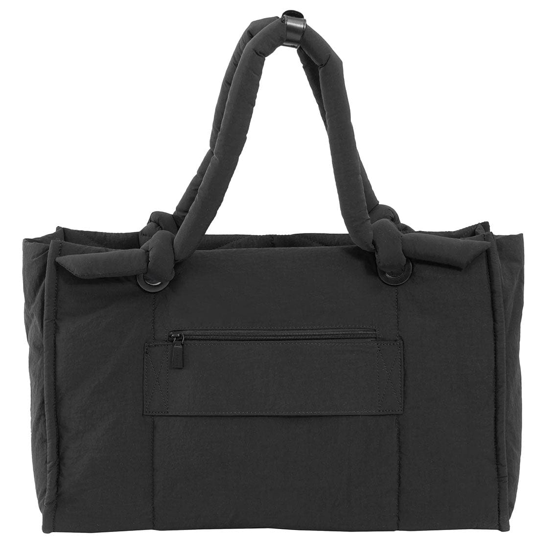 Max Studio Matte Puffer Nylon Chevron Quilted East West Tote
