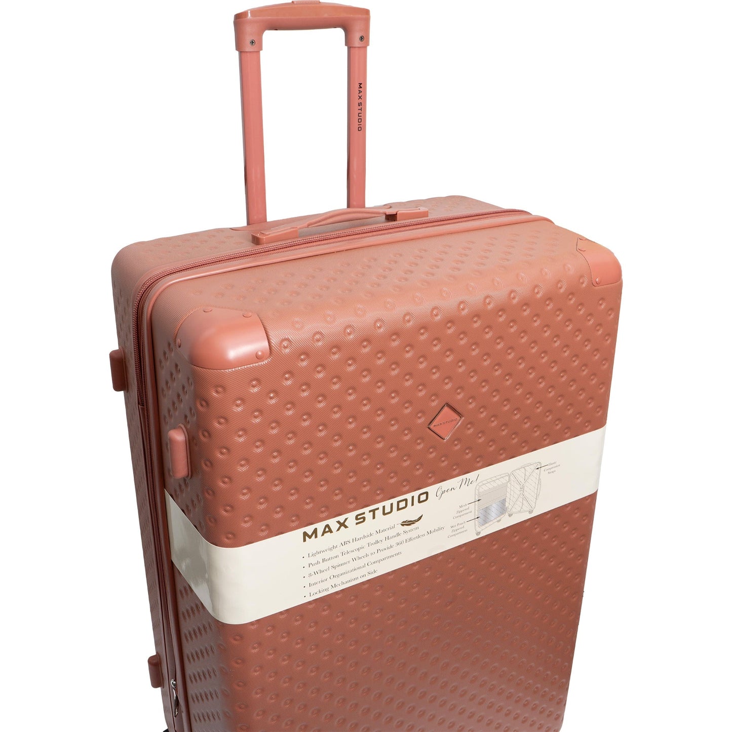 Max Studio Tonal Tufted ABS 2-Piece Hard-Sided Luggage Set