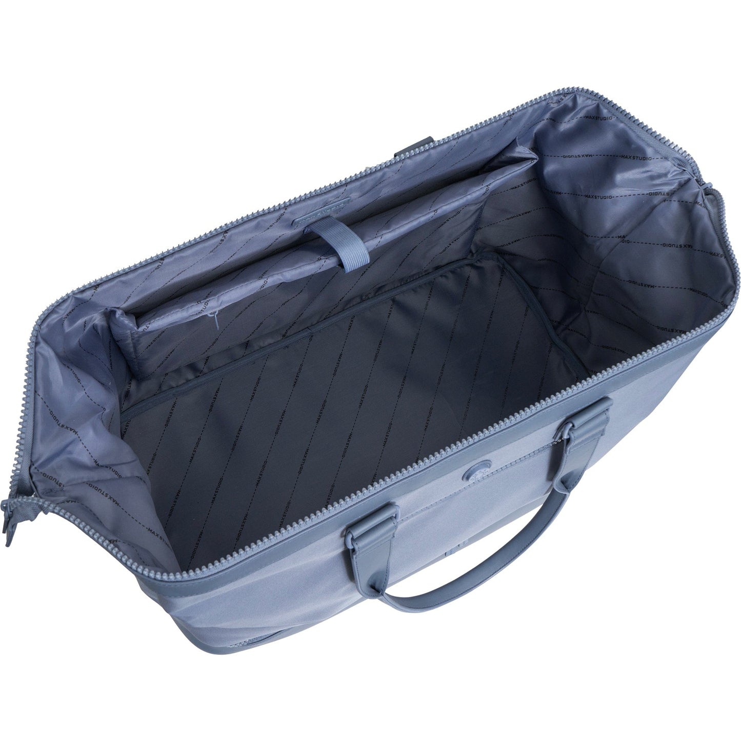 Max Studio Sport Nylon & Faux Leather Drop Bottom Duffel Bag