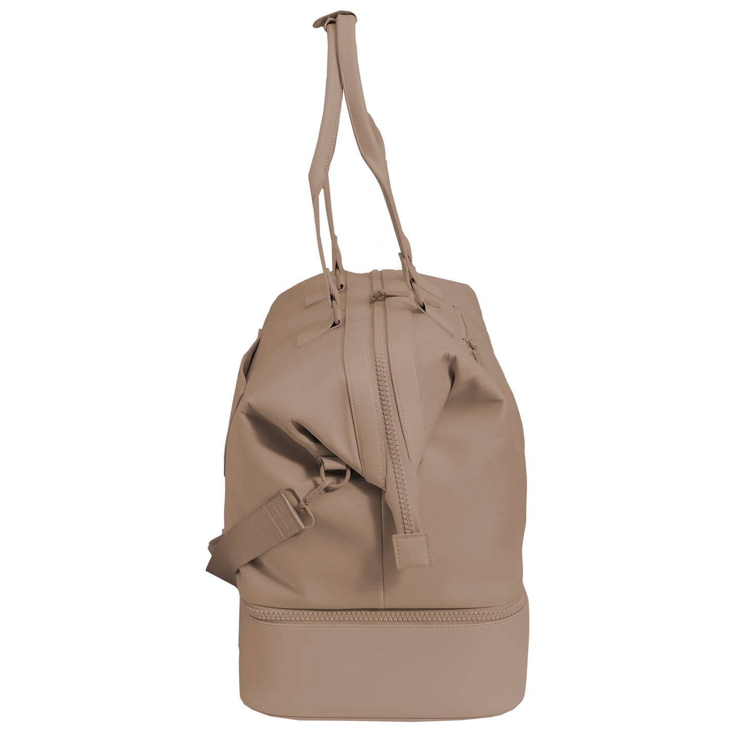 Max Studio Sport Nylon & Faux Leather Drop Bottom Duffel Bag