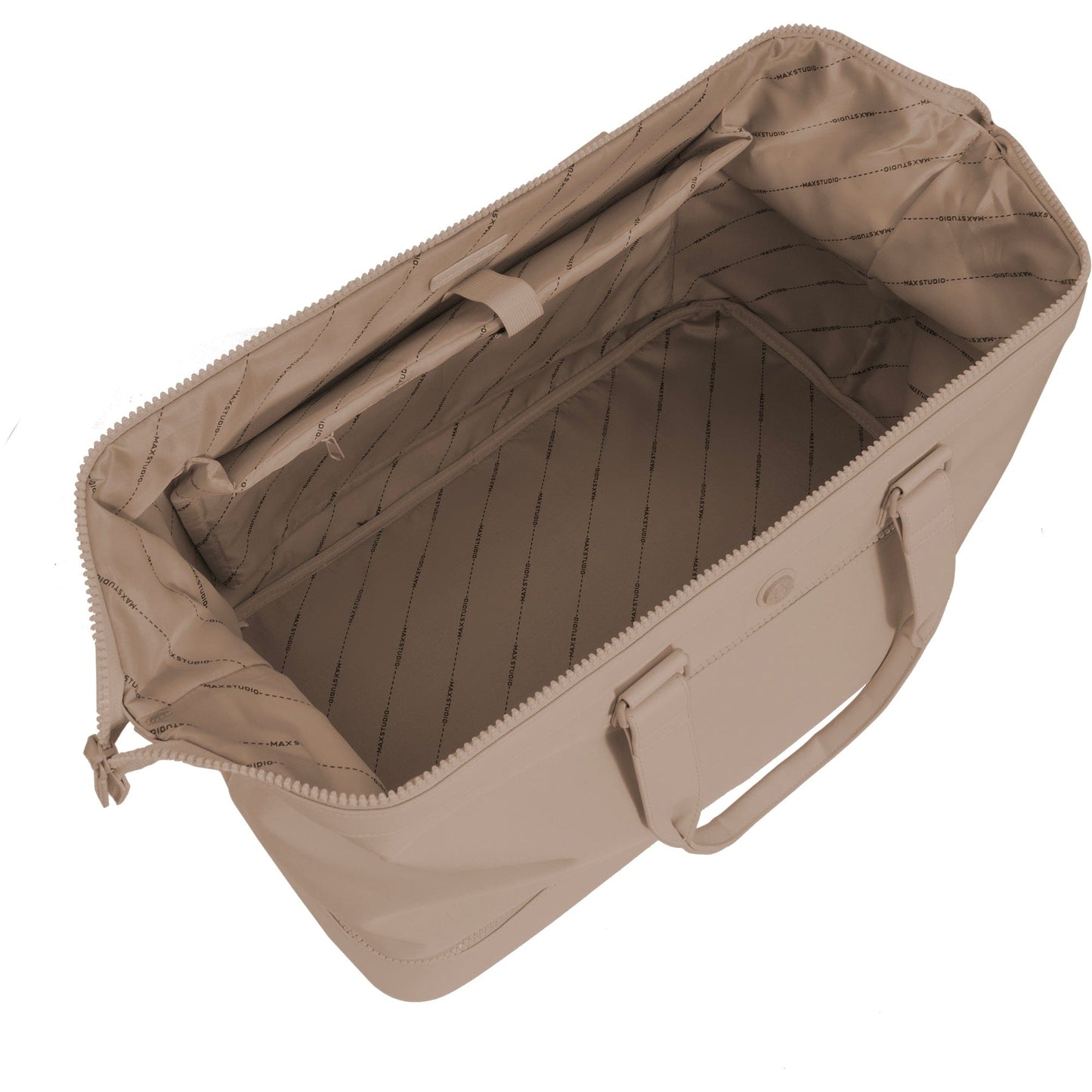 Max Studio Sport Nylon & Faux Leather Drop Bottom Duffel Bag