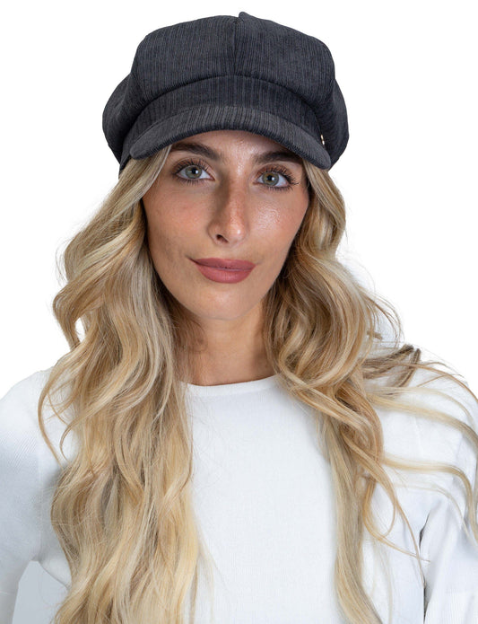 Adrienne Vittadini Corduroy Newsboy Hat