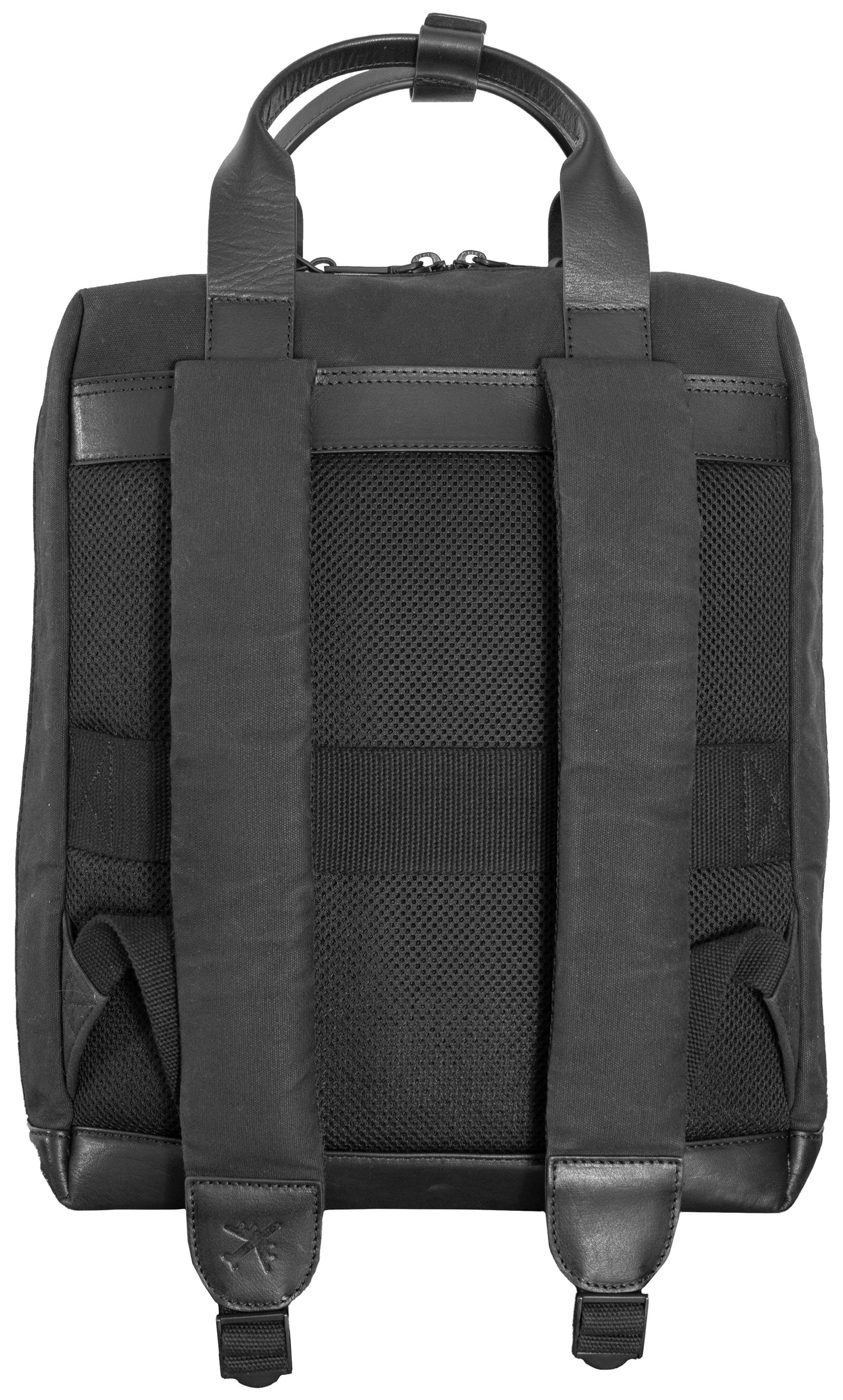 The Voyager 18” 20 oz. Waxed Canvas Travel Backpack - Black